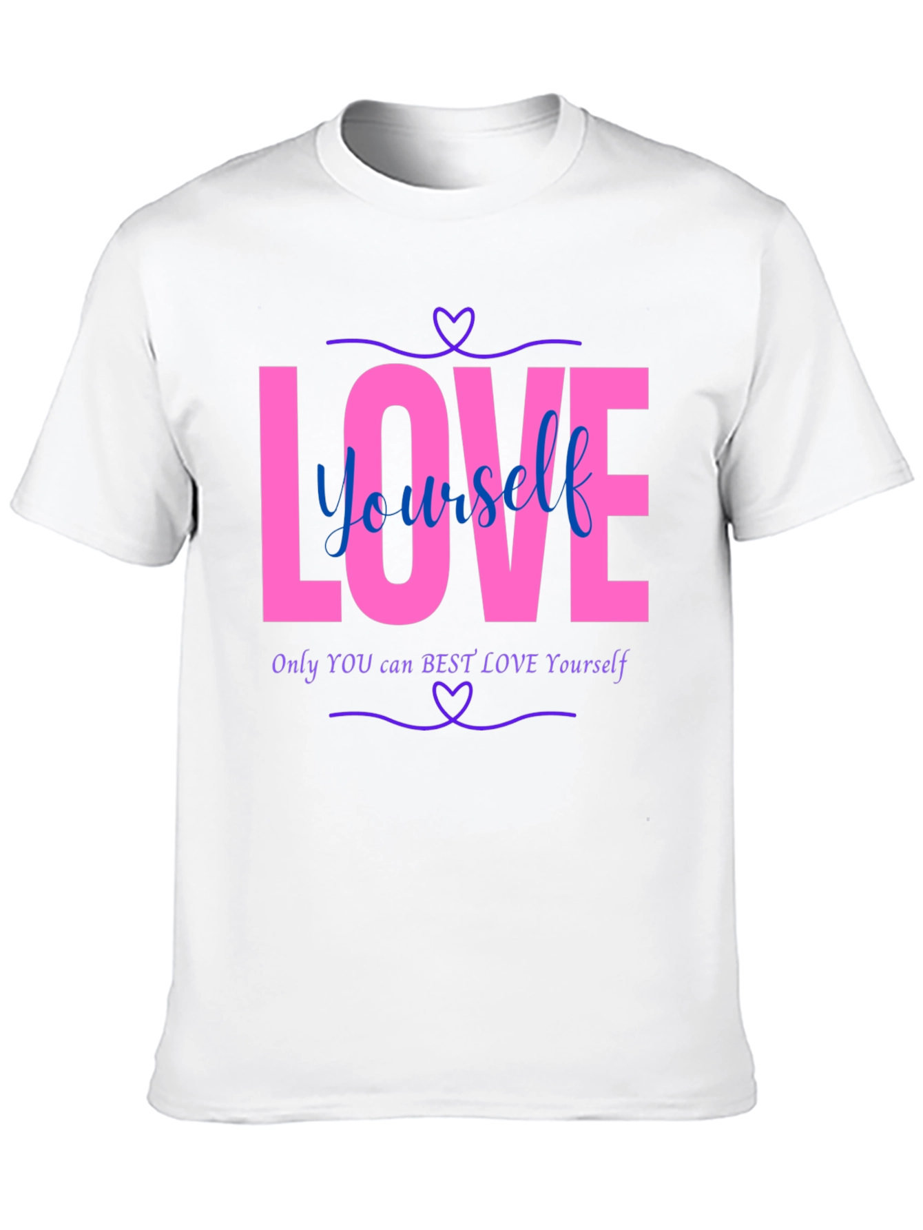 Love Yourself Graphic Tee - Black Cotton Blend