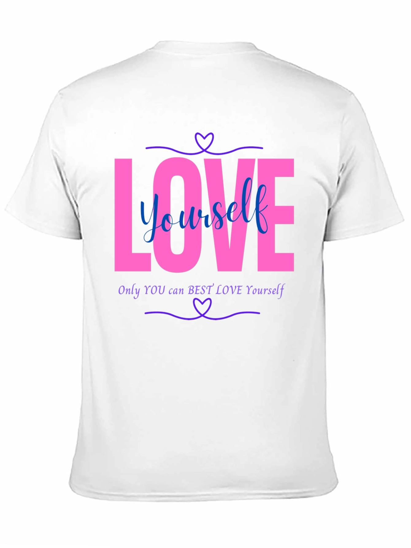 Love Yourself Graphic Tee - Black Cotton Blend