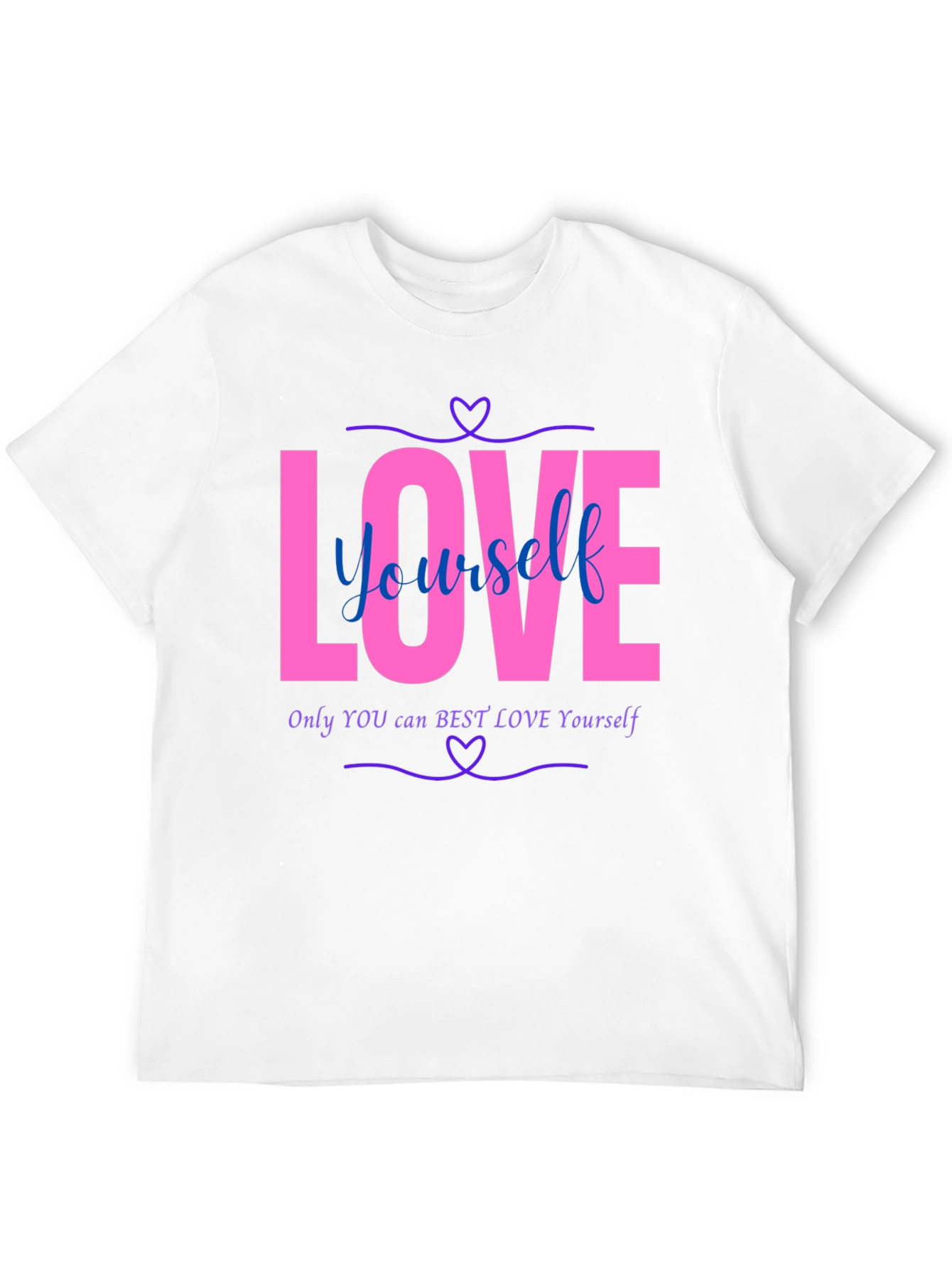 Love Yourself Graphic Tee - Black Cotton Blend