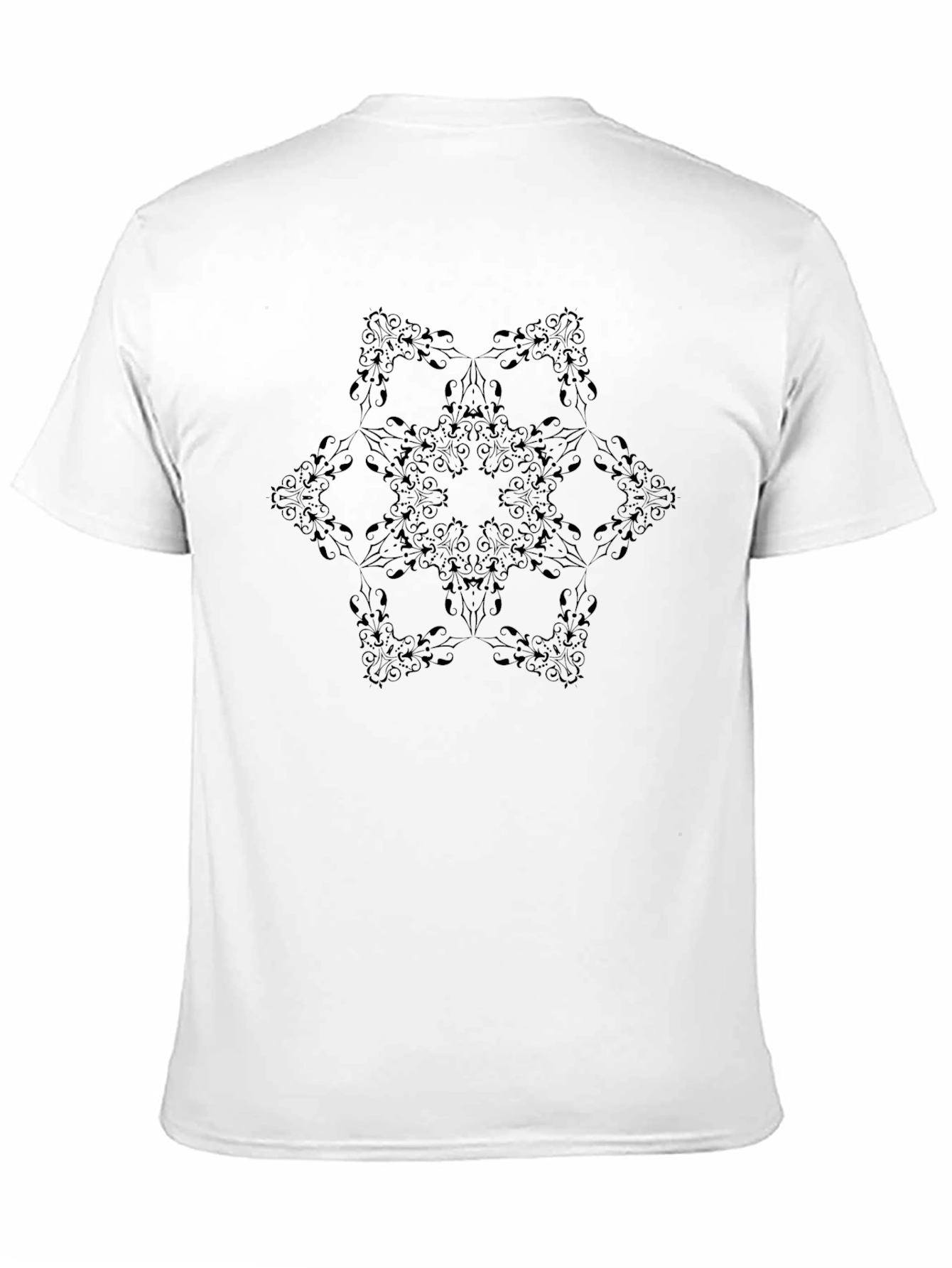 Elegant Black Mandala Graphic Tee - Unisex