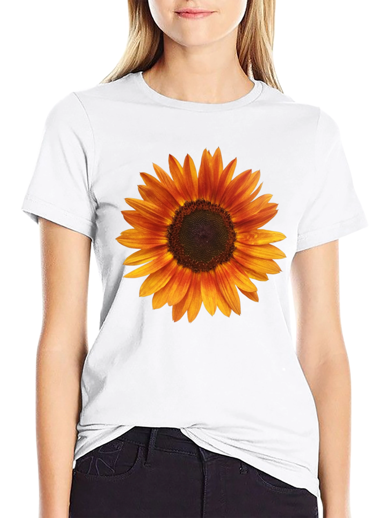 Sunflower Graphic Black T-Shirt for Men
