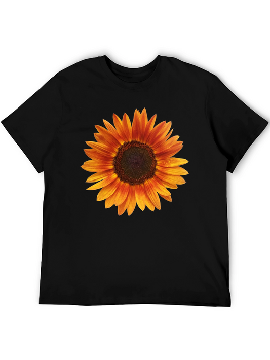 Sunflower Graphic Black T-Shirt for Men