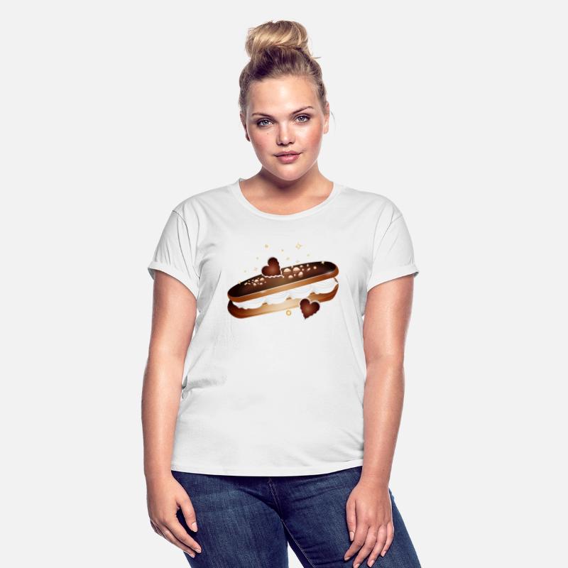 Illustration of a stuffed eclair with hearts