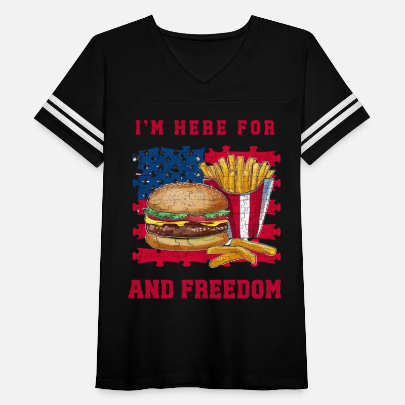 I'm Here and Freedom" American Flag Burger Puzzle