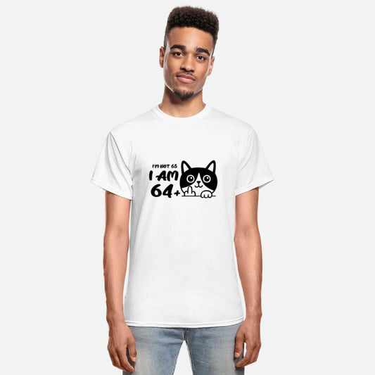 I'm Not 65, I Am 64 Plus 1 Middle Finger Cat Flip