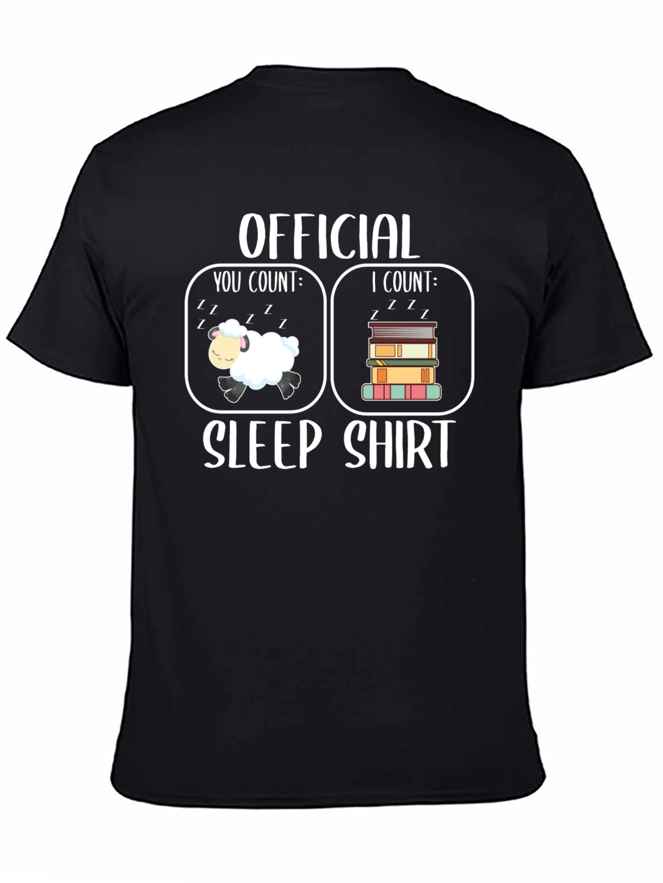 Official Sleep Shirt - Counting Sheep & Books T-Shirt