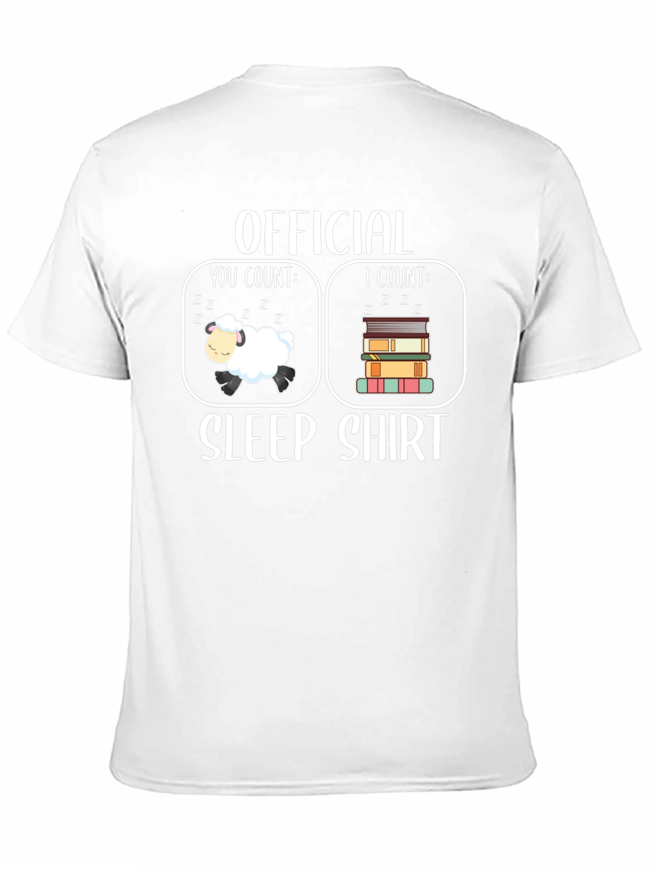 Official Sleep Shirt - Counting Sheep & Books T-Shirt