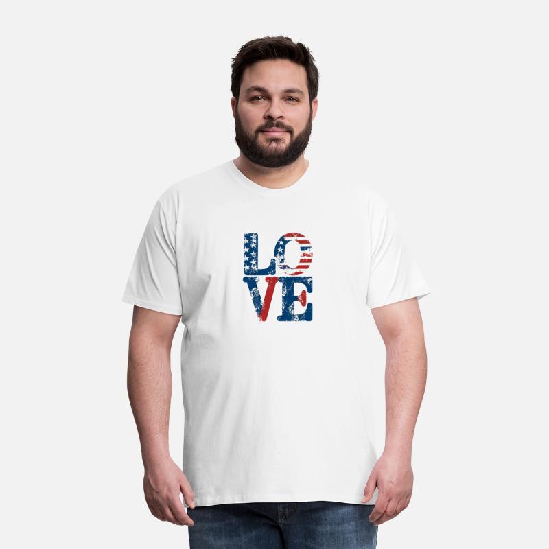 Independence Bliss: Patriotic Love Tee.