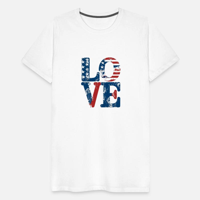 Independence Bliss: Patriotic Love Tee.