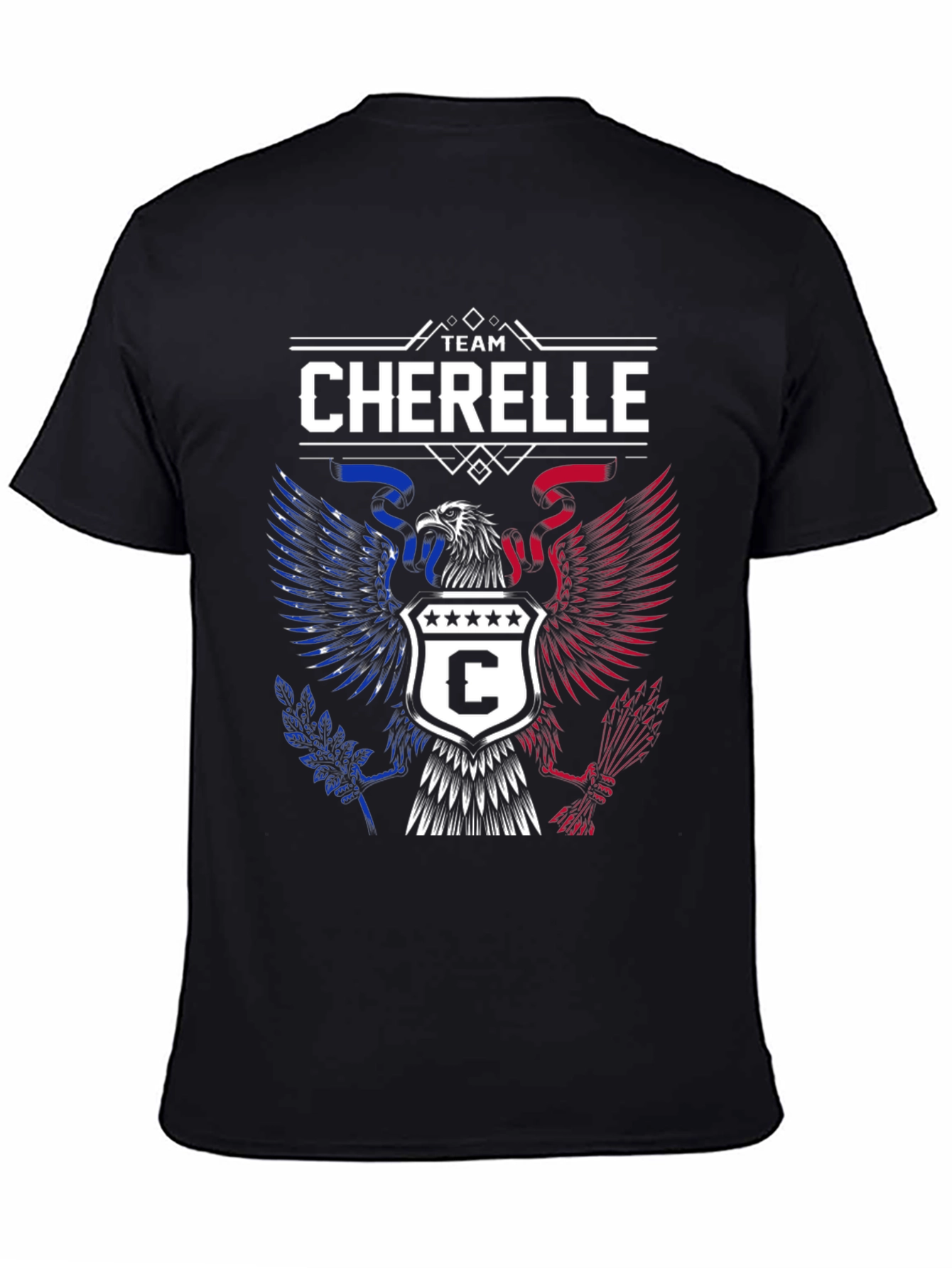 Team Cherelle Graphic T-Shirt - Patriotic Eagle Design