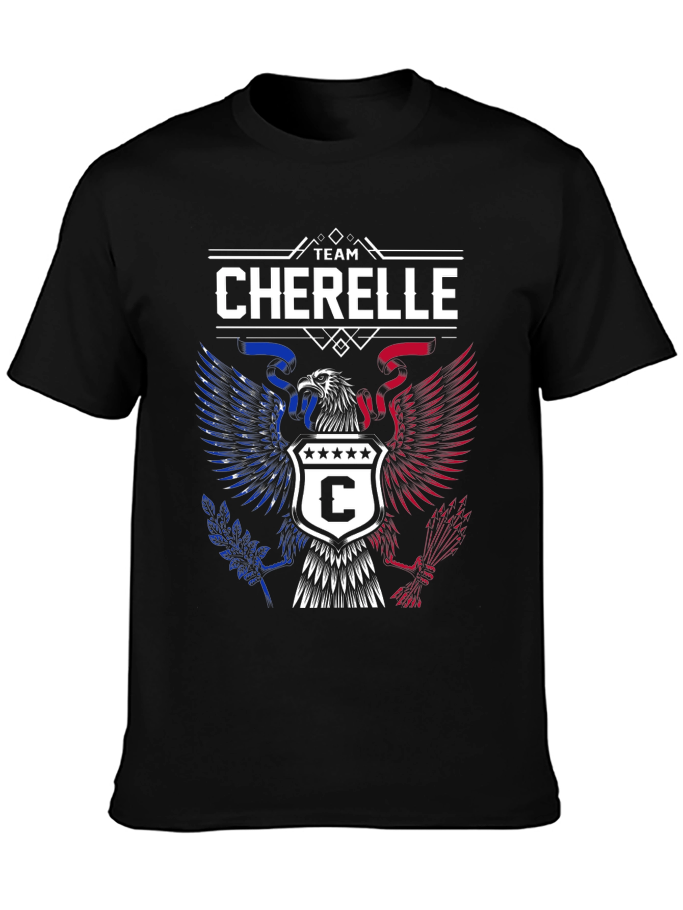 Team Cherelle Graphic T-Shirt - Patriotic Eagle Design