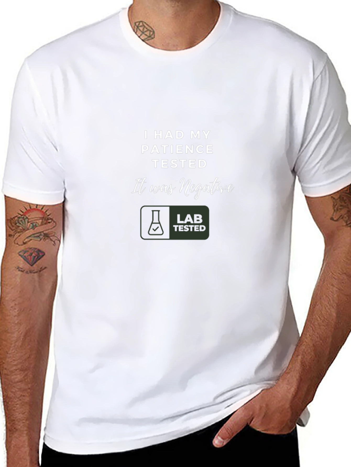 Humorous Patience Tested Black T-Shirt