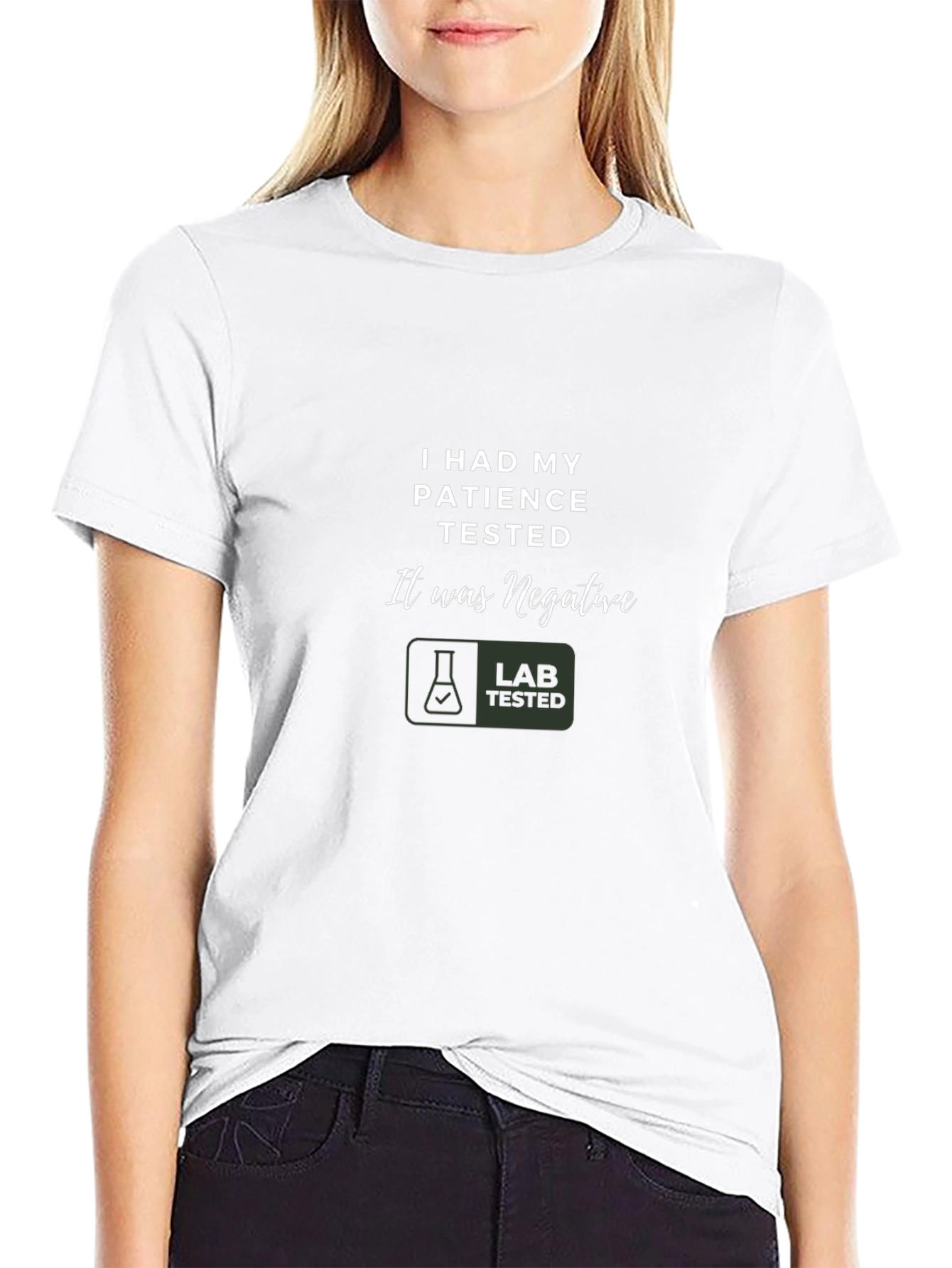 Humorous Patience Tested Black T-Shirt