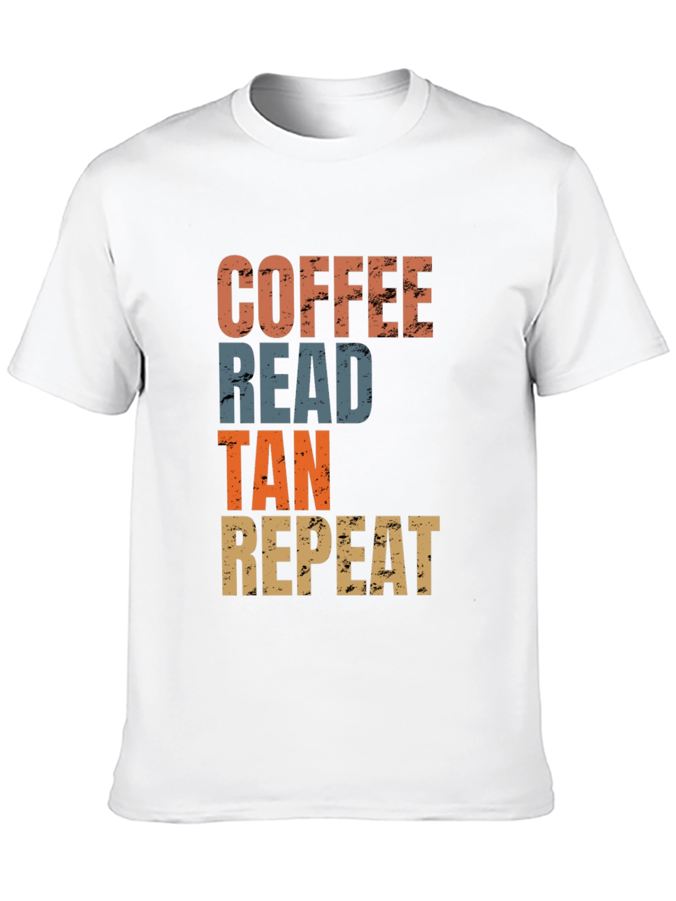 Coffee Read Tan Repeat Graphic Tee