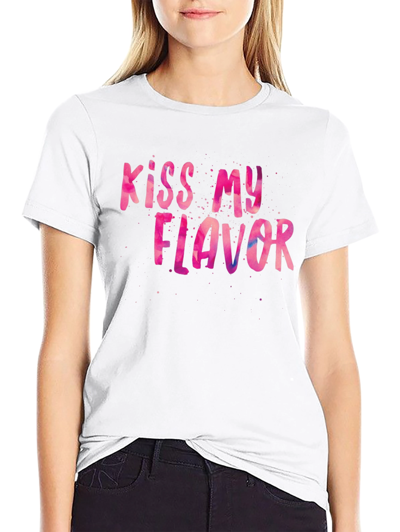 Kiss My Flavor Graphic Tee - Black