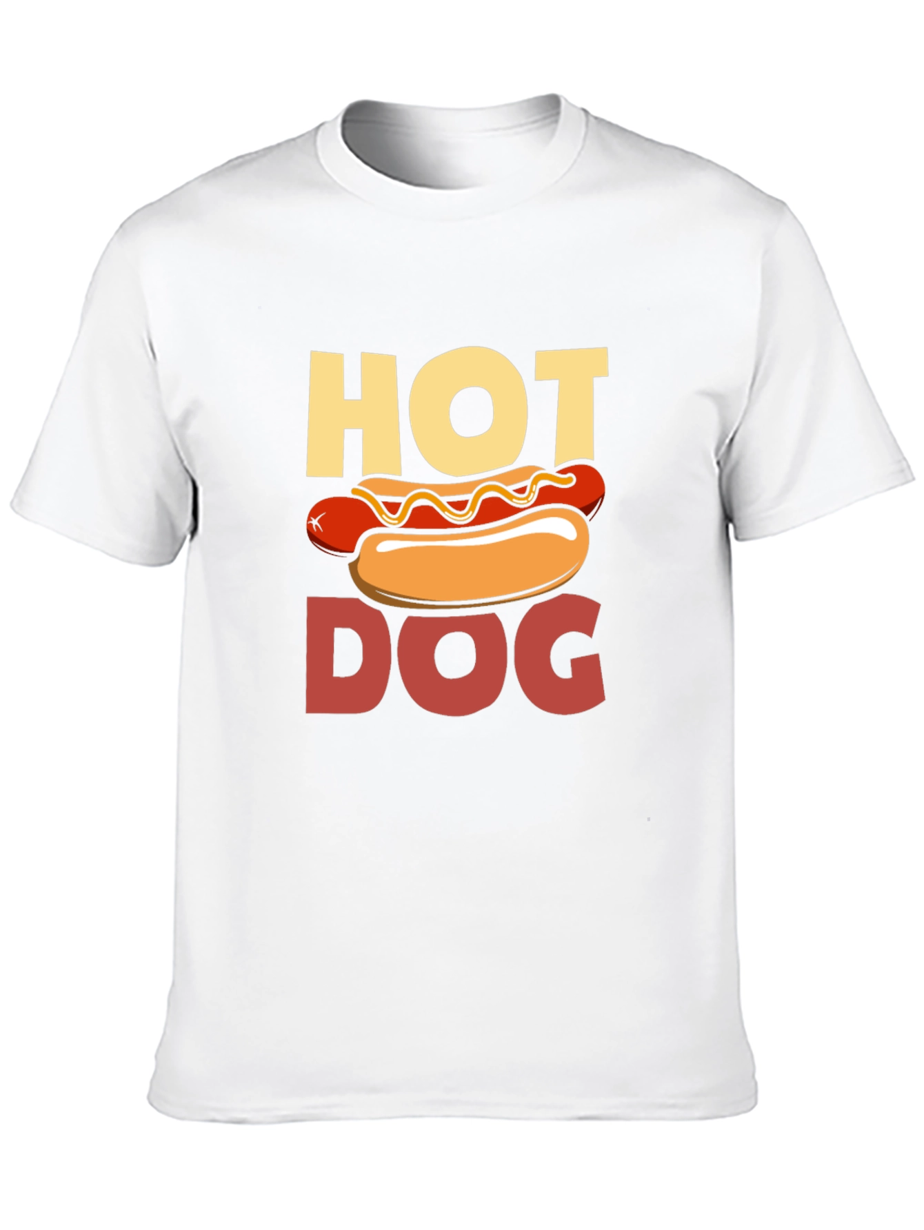 Hot Dog Graphic Print T-Shirt - Novelty Tee
