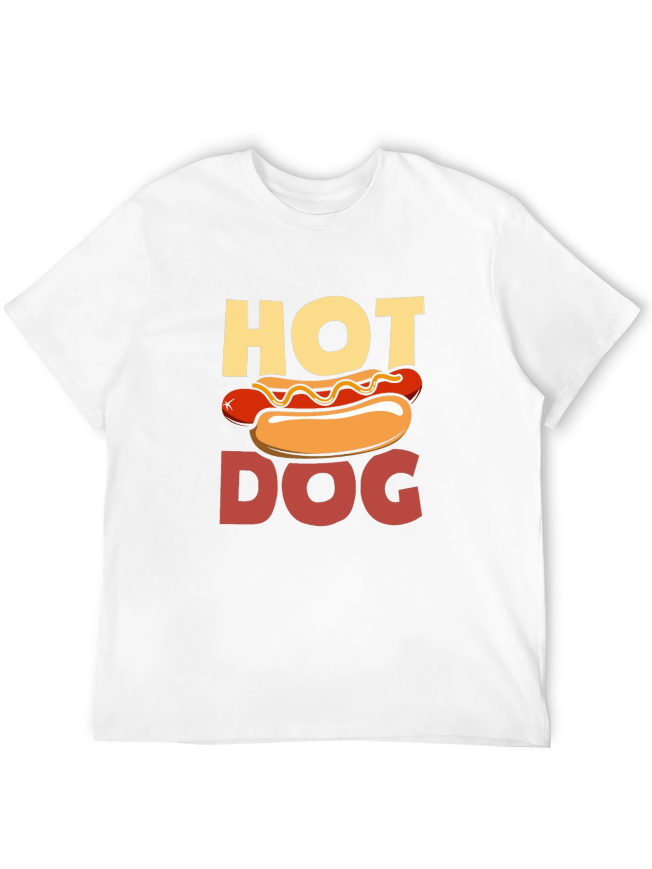 Hot Dog Graphic Print T-Shirt - Novelty Tee