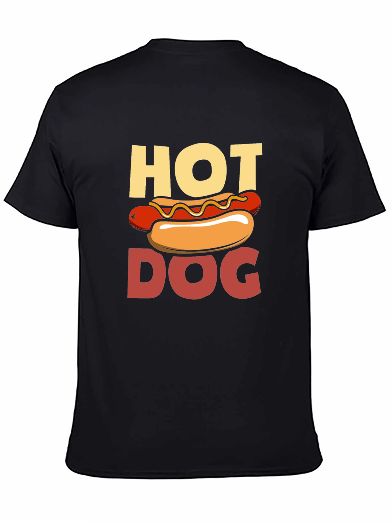 Hot Dog Graphic Print T-Shirt - Novelty Tee