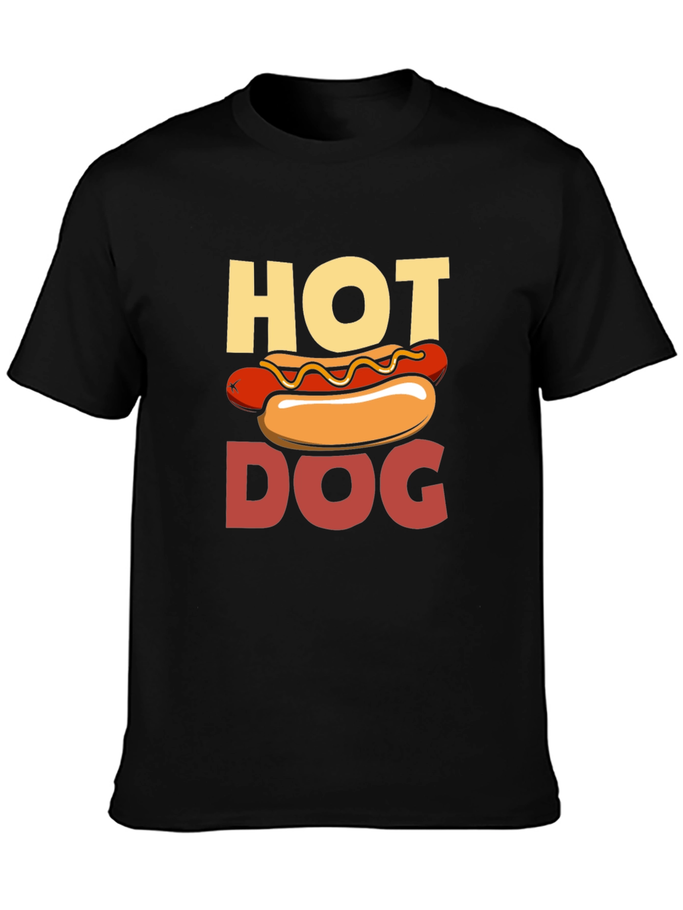 Hot Dog Graphic Print T-Shirt - Novelty Tee