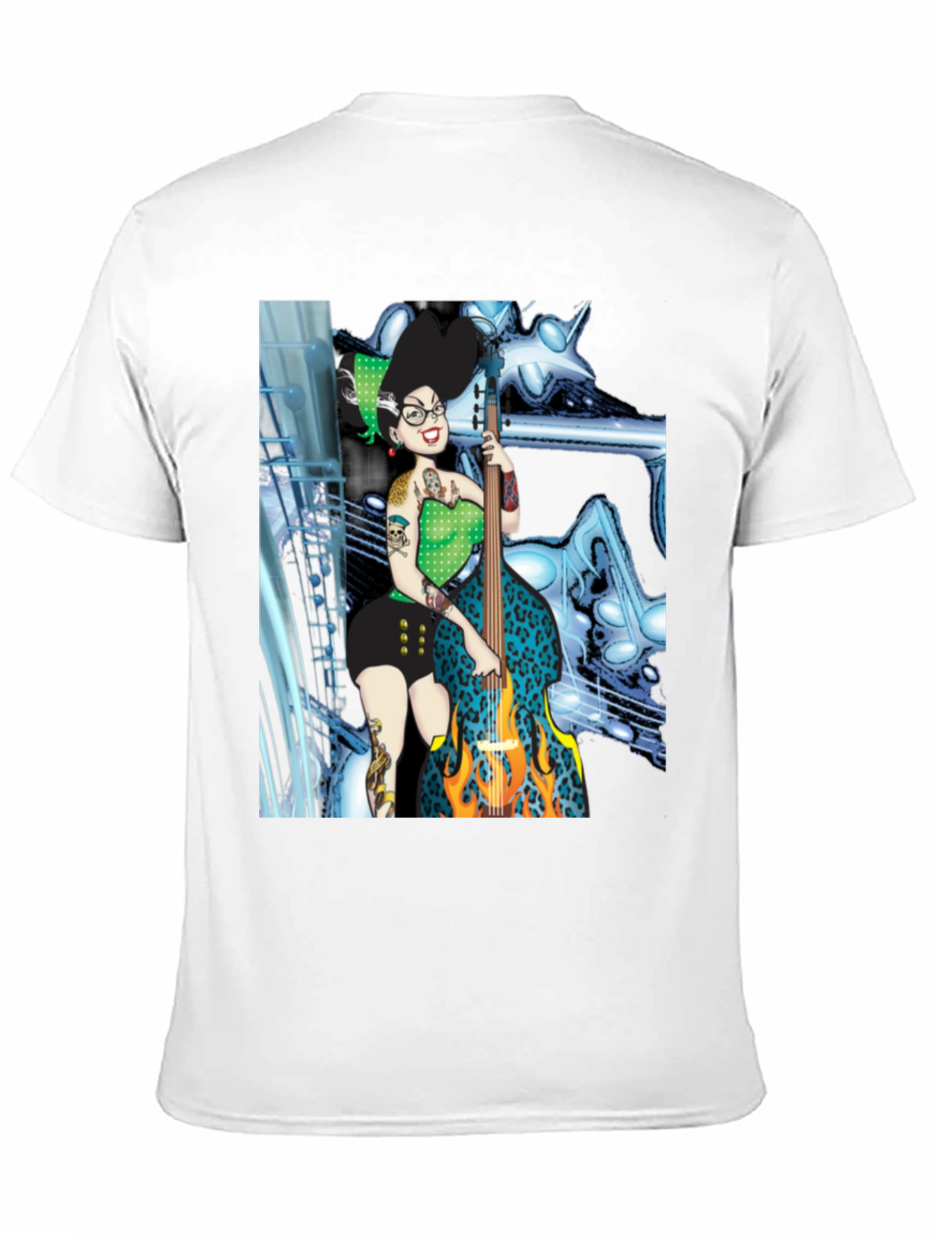 Groovy Bride of Frankenstein Bassist T-Shirt