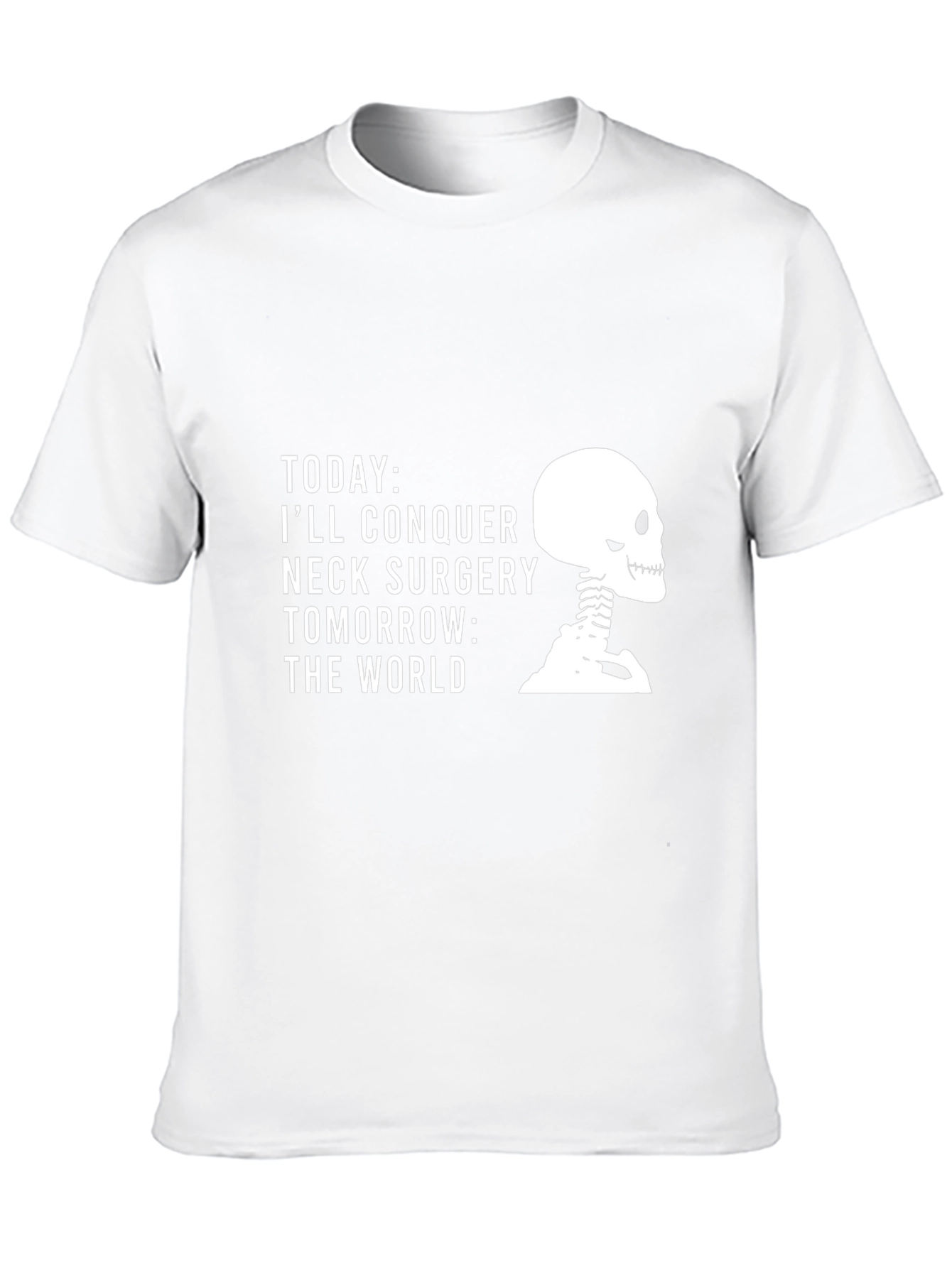 Neck Surgery Conqueror Skeleton Graphic T-Shirt