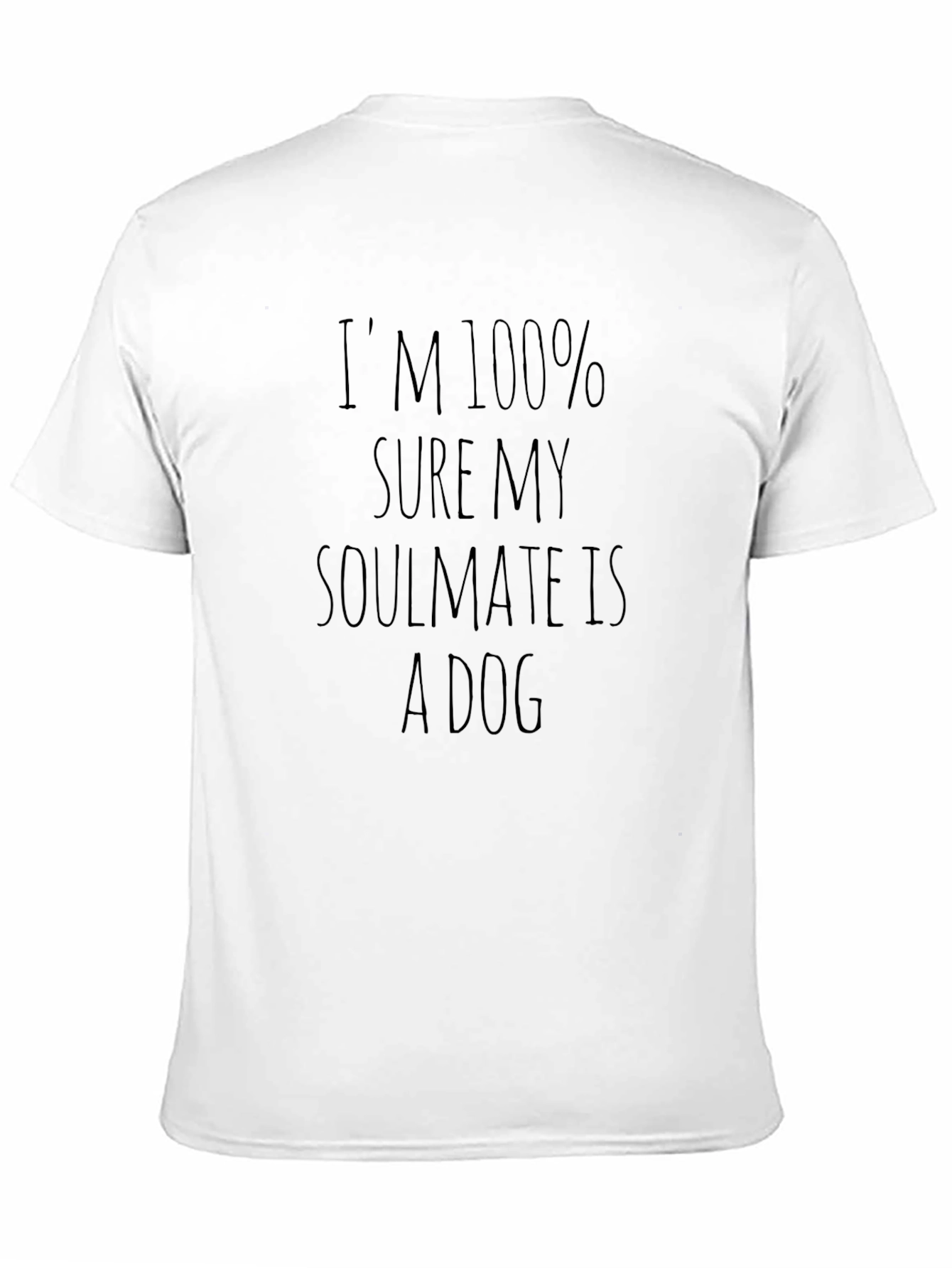 Dog Soulmate Graphic Tee - Black Cotton T-Shirt