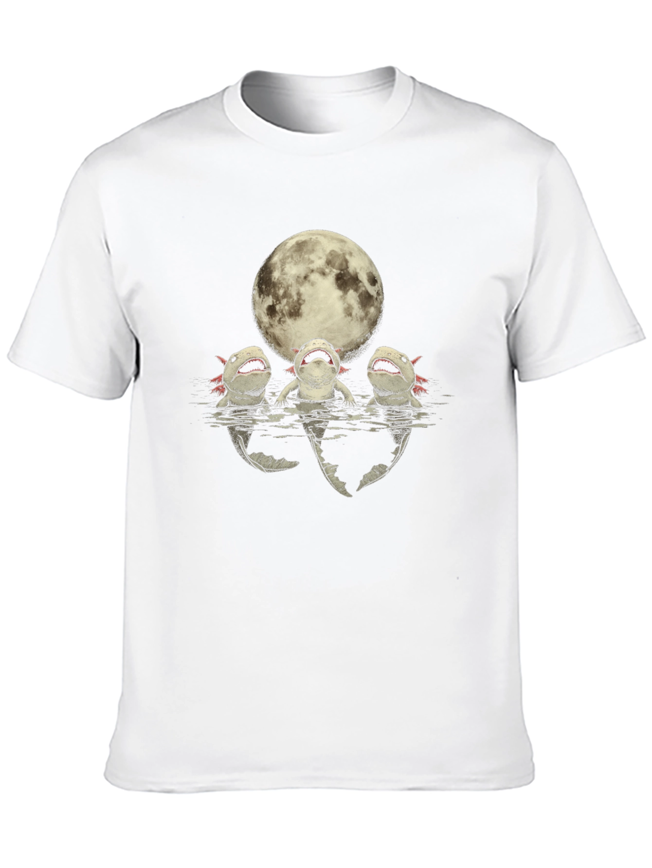 Axolotl Moon Black T-Shirt