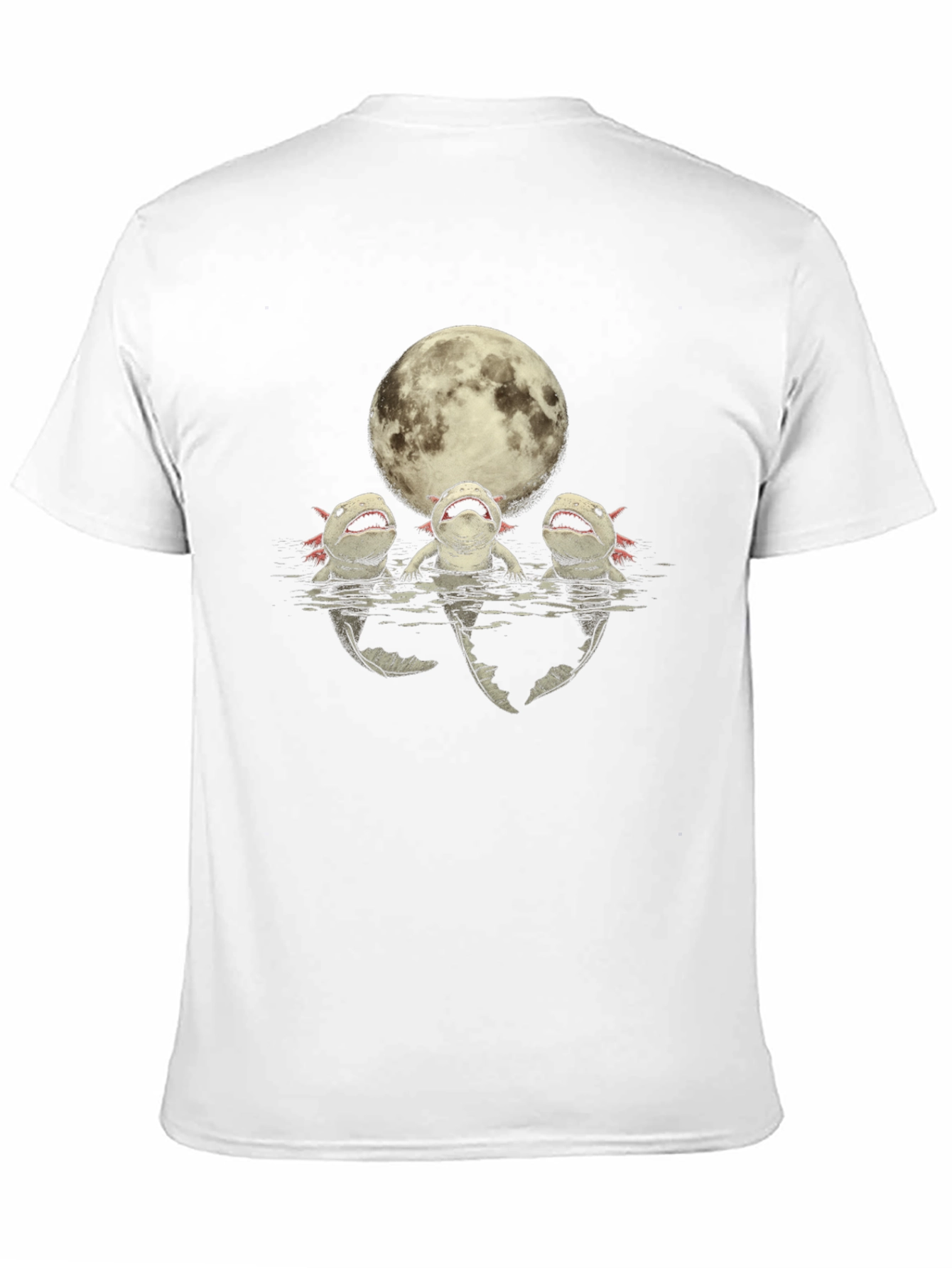 Axolotl Moon Black T-Shirt