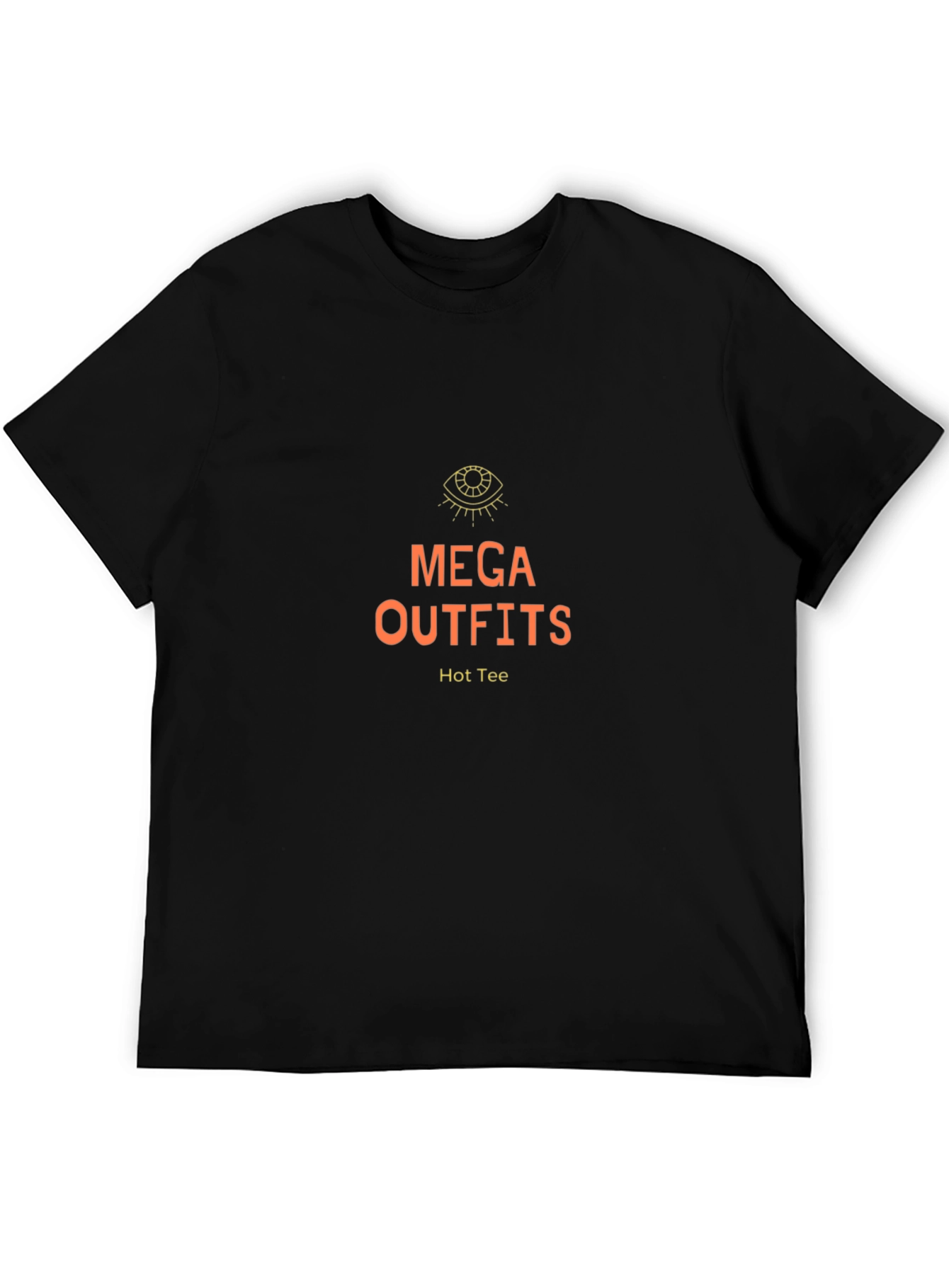 Mega Outfits Hot Tee - Black Graphic T-Shirt