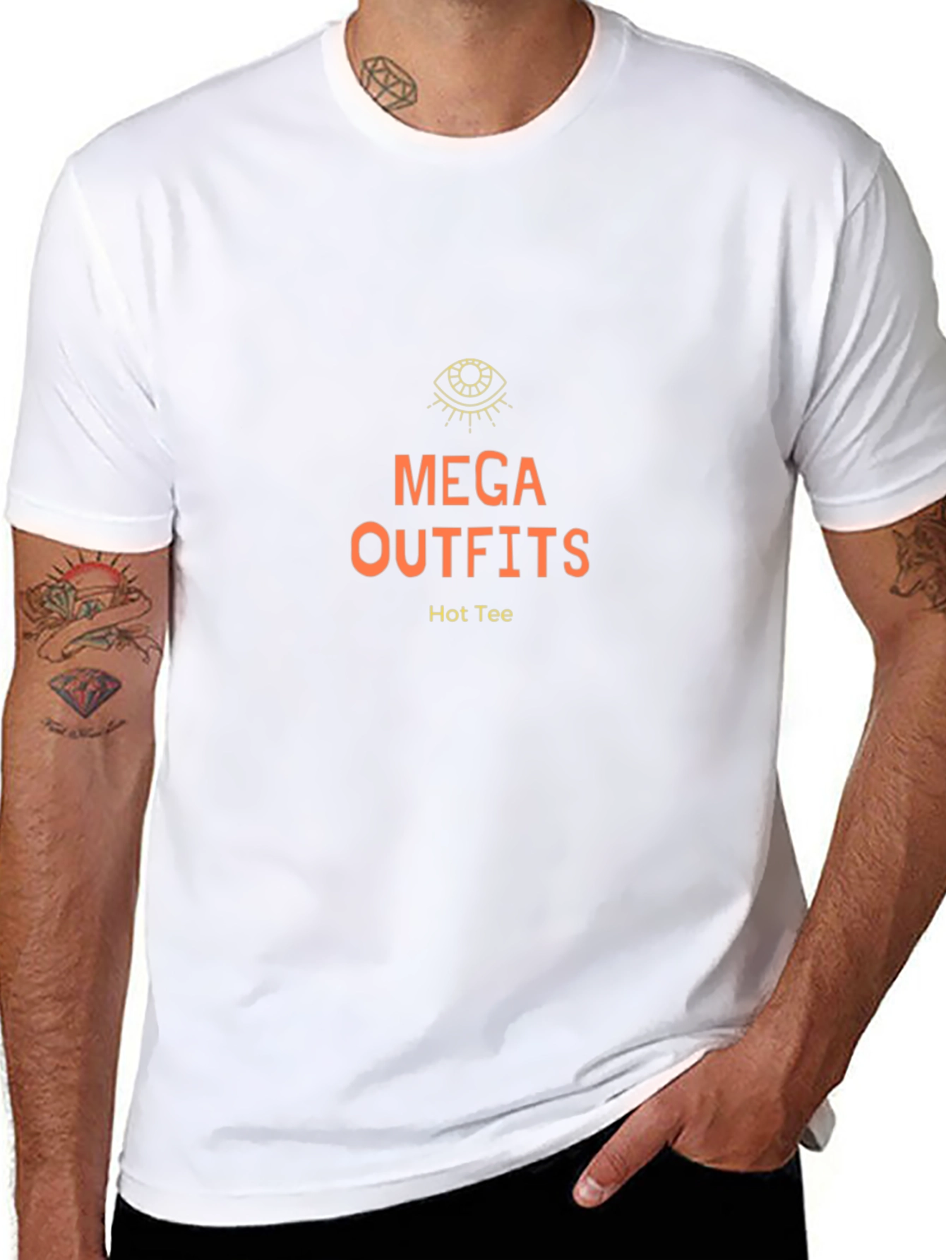 Mega Outfits Hot Tee - Black Graphic T-Shirt