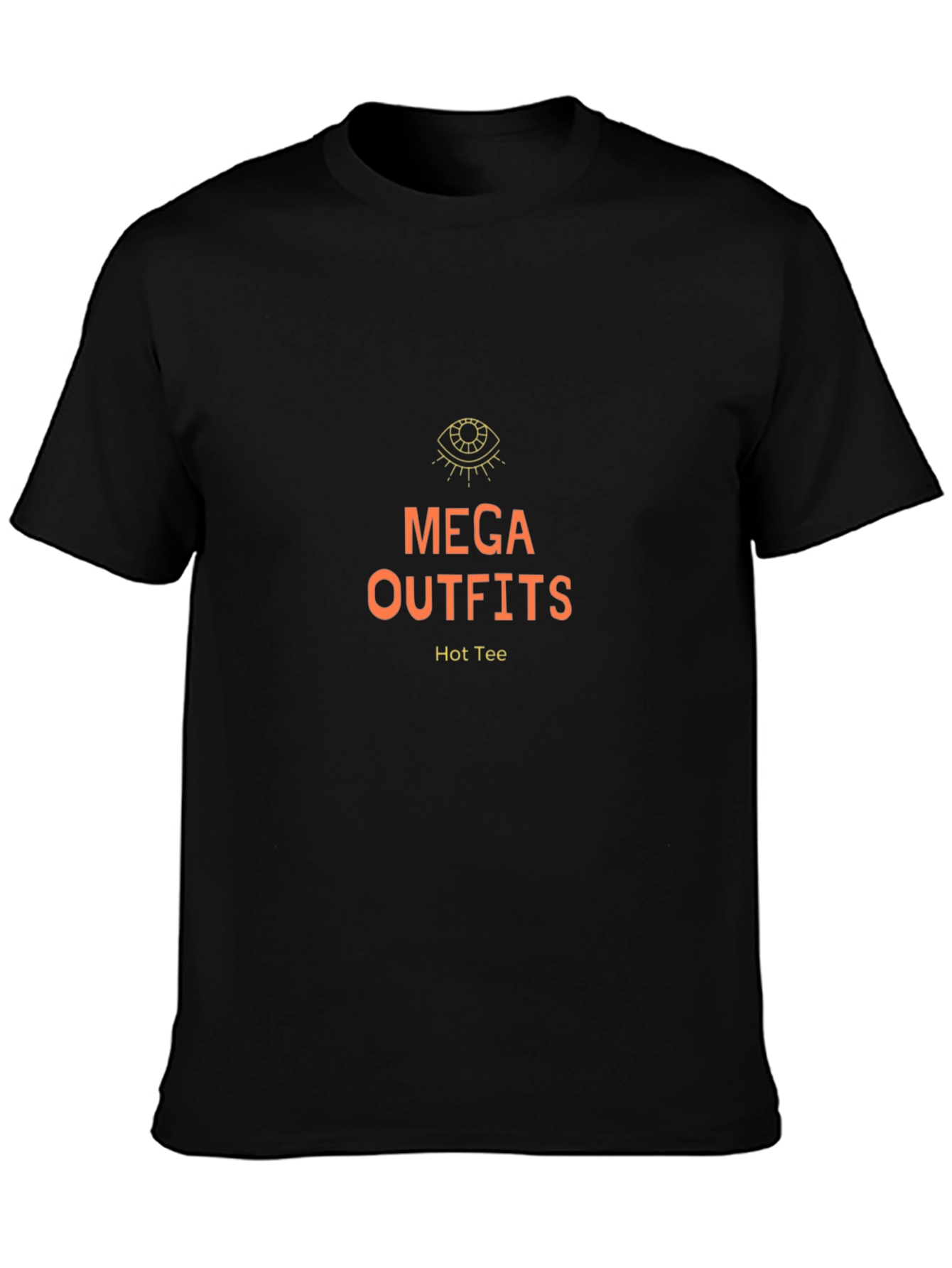Mega Outfits Hot Tee - Black Graphic T-Shirt