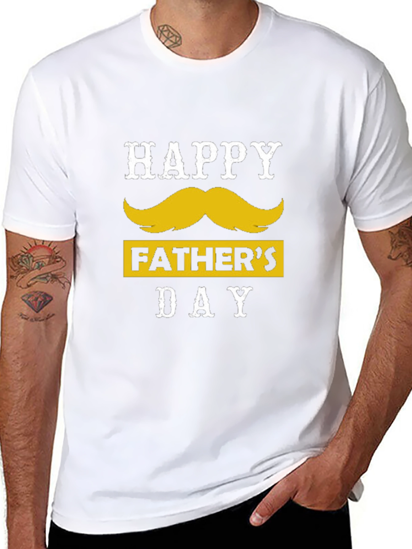 Happy Fathers Day Mustache T-Shirt