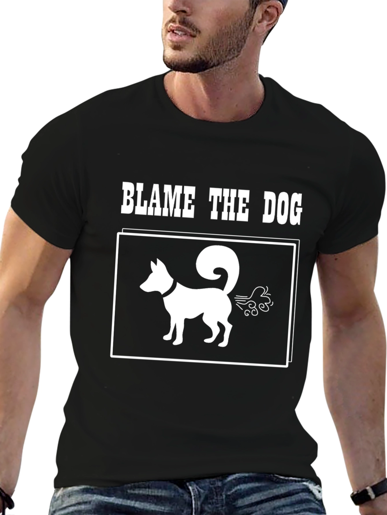 Blame the Dog Graphic T-Shirt - Novelty Tee