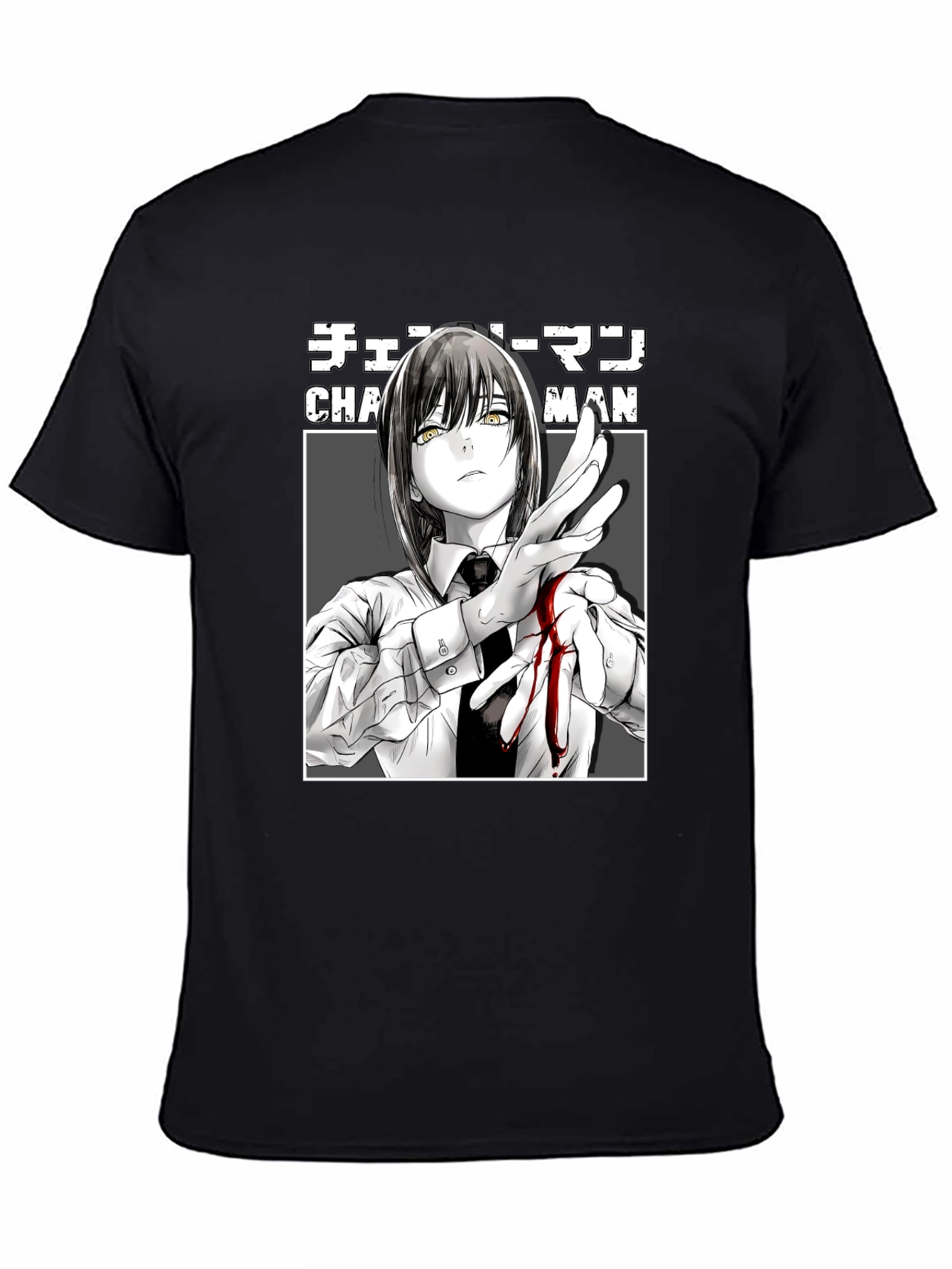 Chainsaw Man Makima Anime T-Shirt Black Graphic Tee