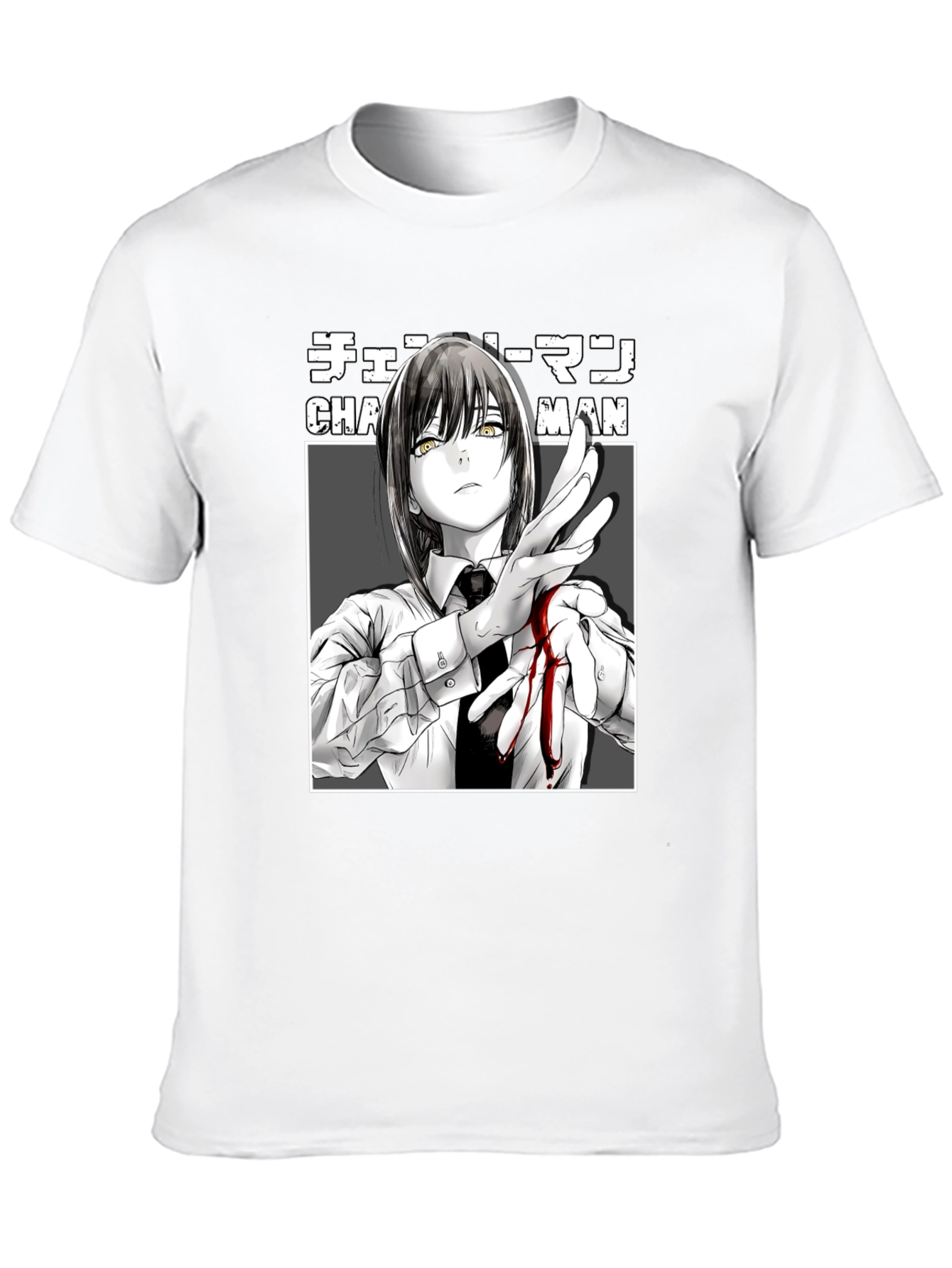 Chainsaw Man Makima Anime T-Shirt Black Graphic Tee