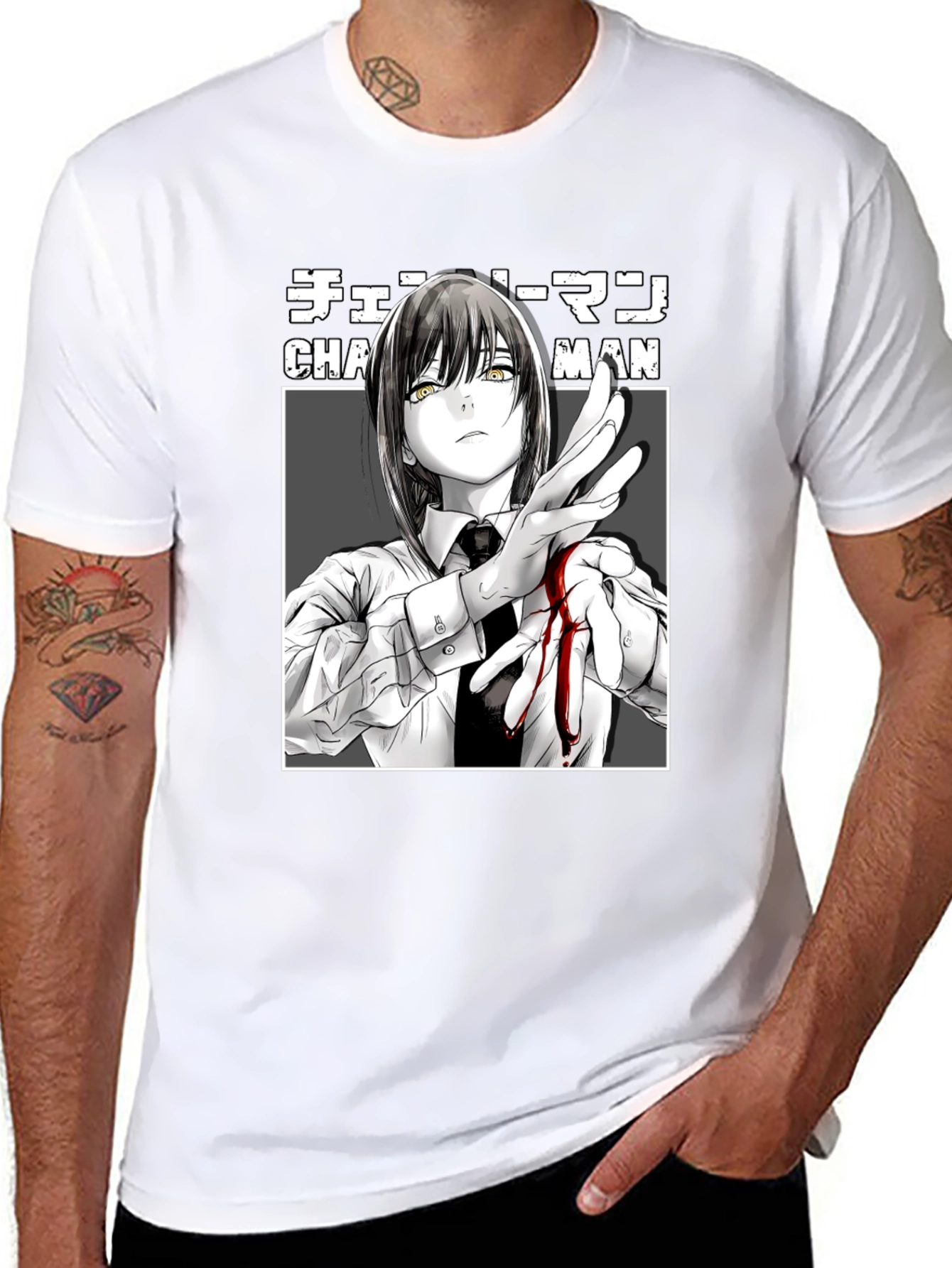Chainsaw Man Makima Anime T-Shirt Black Graphic Tee