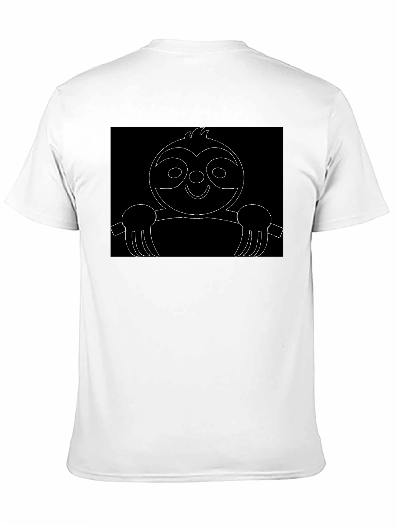 Sloth Outline Black T-Shirt