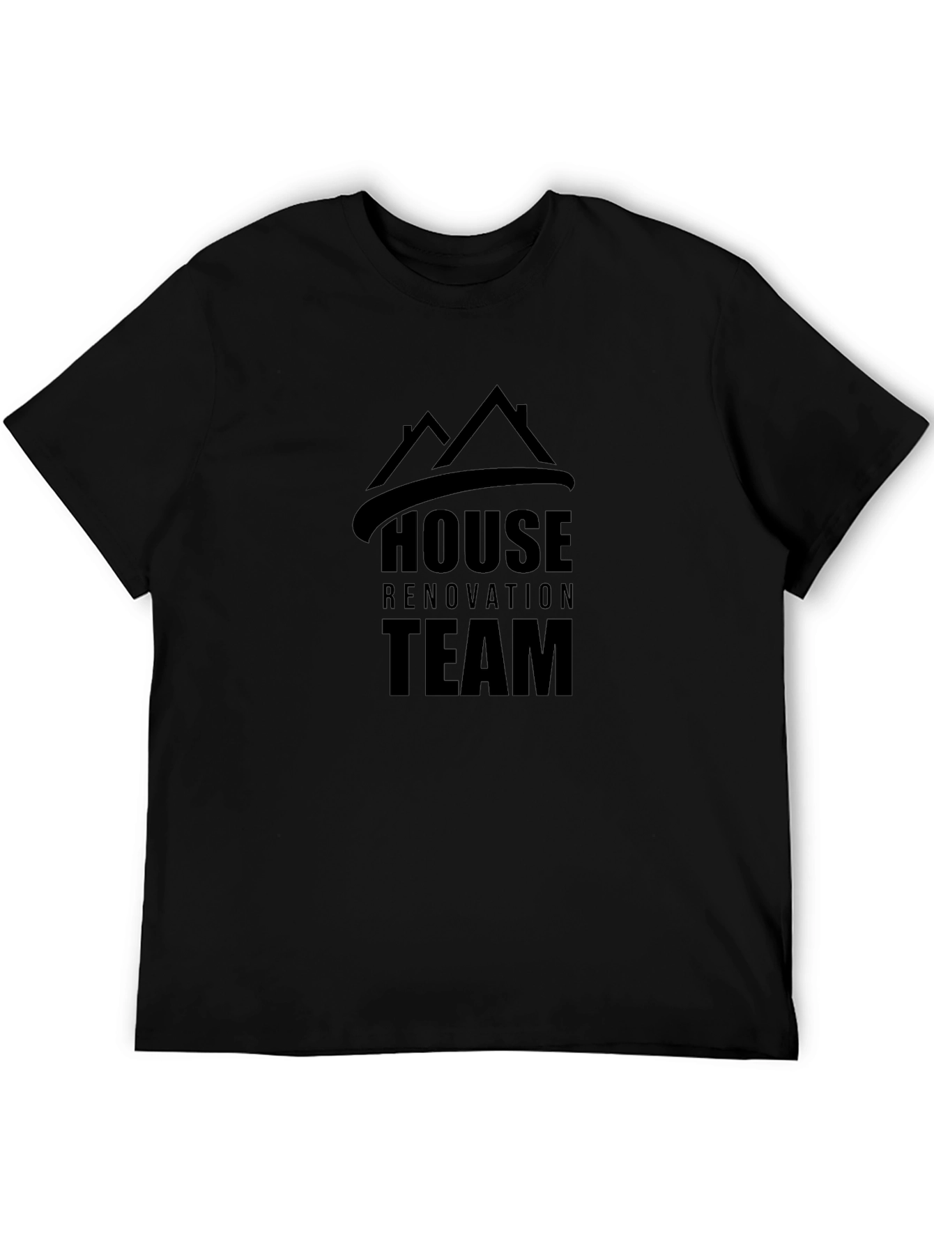 House Renovation Team T-Shirt - Black Crew Neck