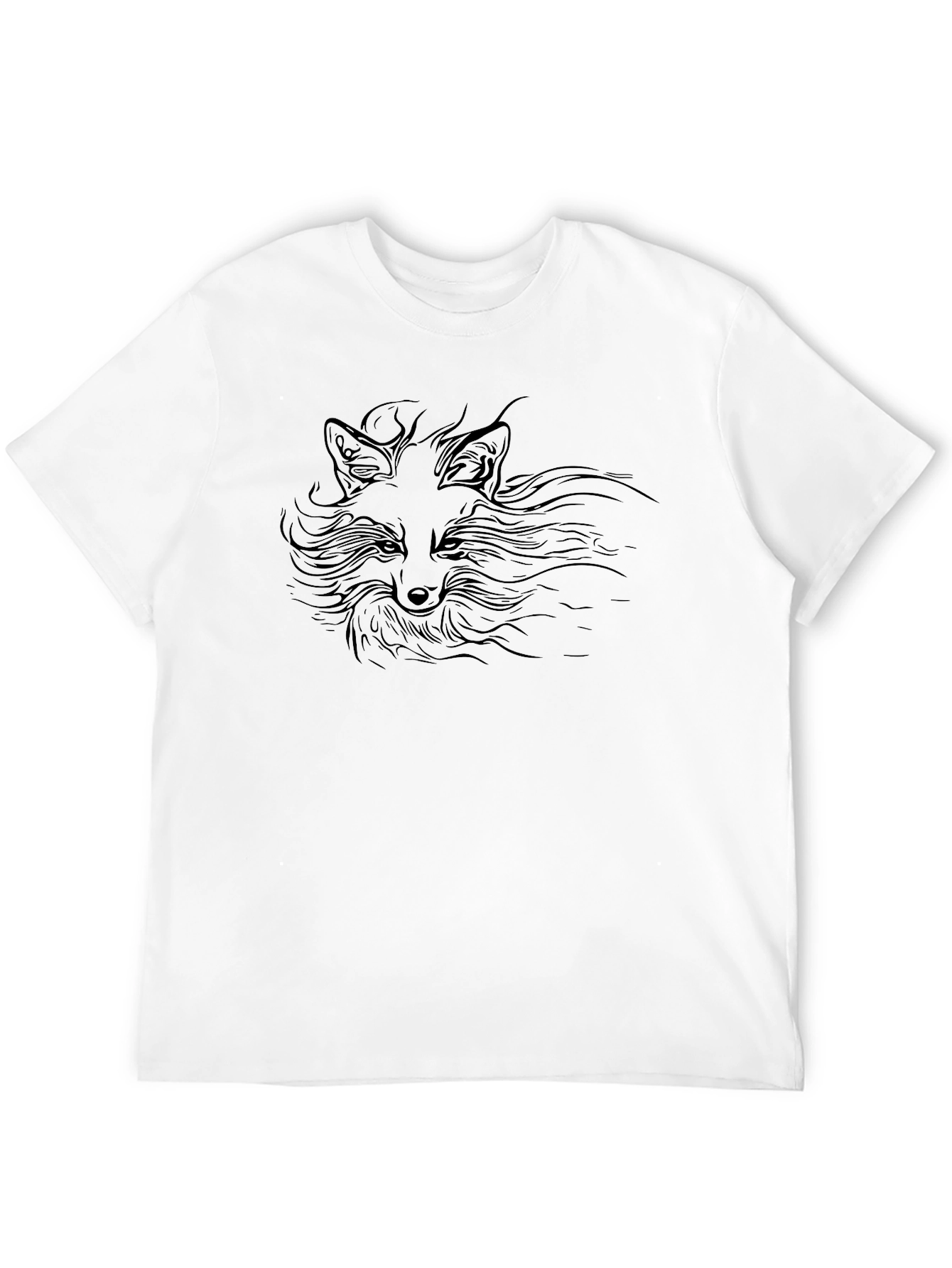 Fox Graphic Black T-Shirt - Stylish Unisex Tee