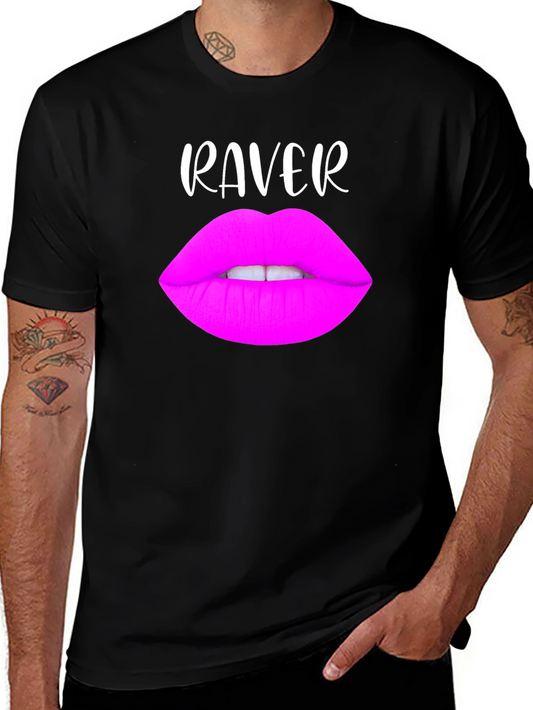 Raver Lips Graphic Tee - Black