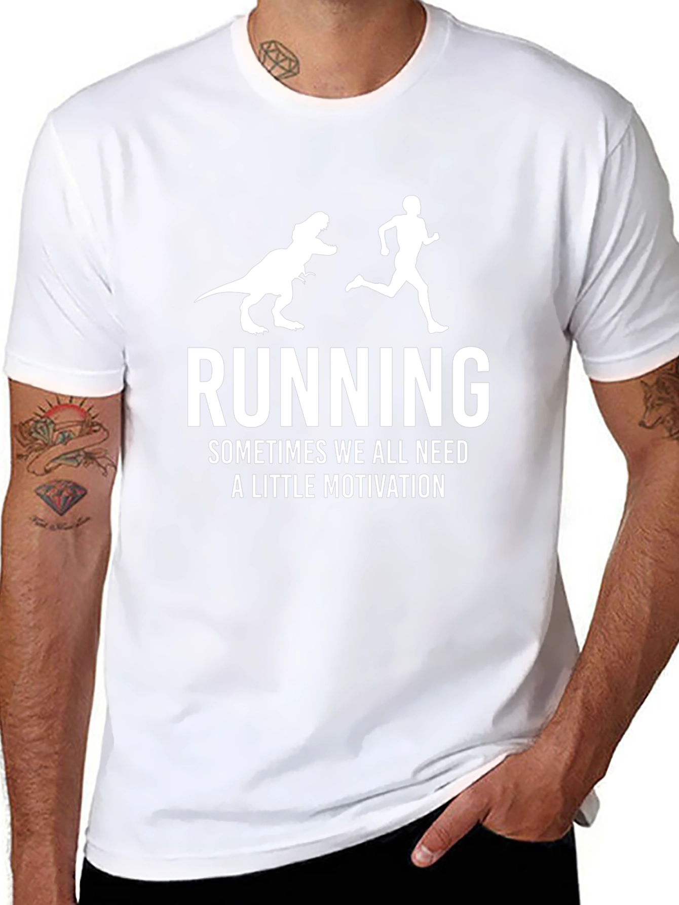 Running T-Shirt - Dinosaur Motivation
