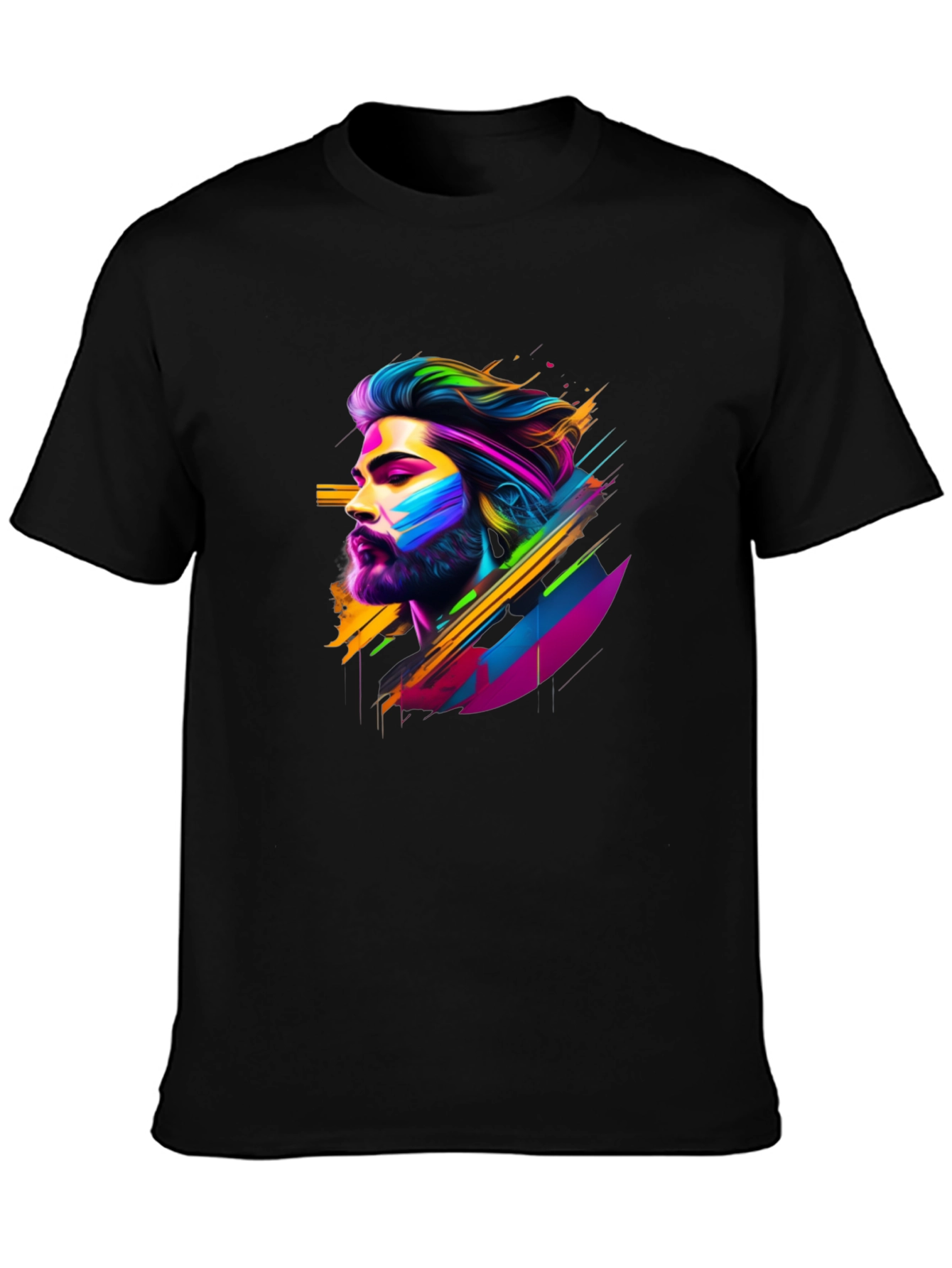 Vibrant Graphic Tee: Modern Art Print