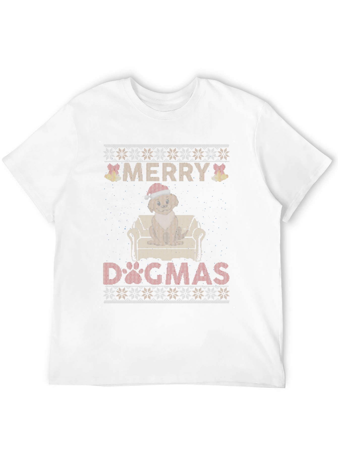Merry Dogmas T-Shirt - Ugly Christmas Sweater Style