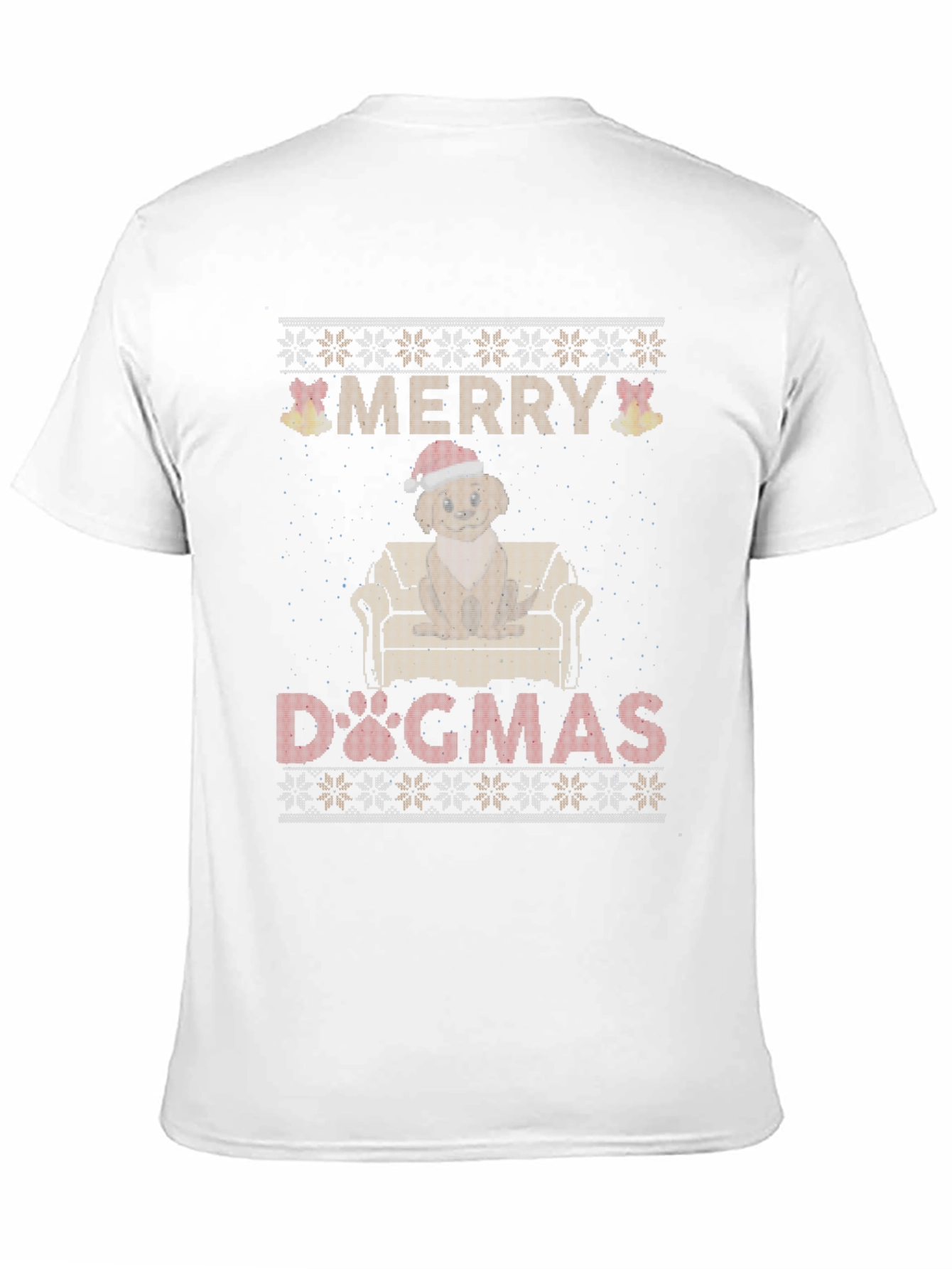 Merry Dogmas T-Shirt - Ugly Christmas Sweater Style