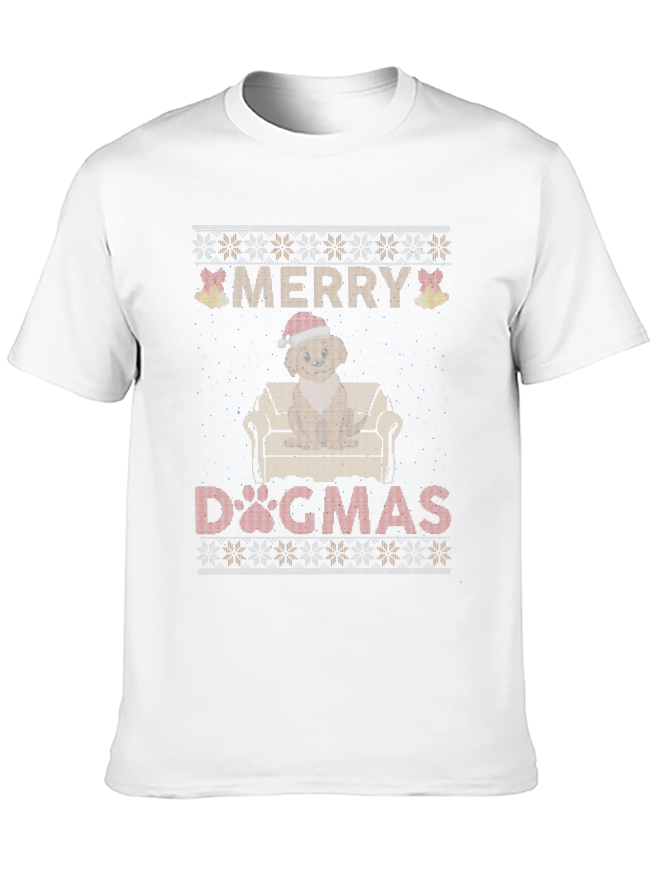 Merry Dogmas T-Shirt - Ugly Christmas Sweater Style