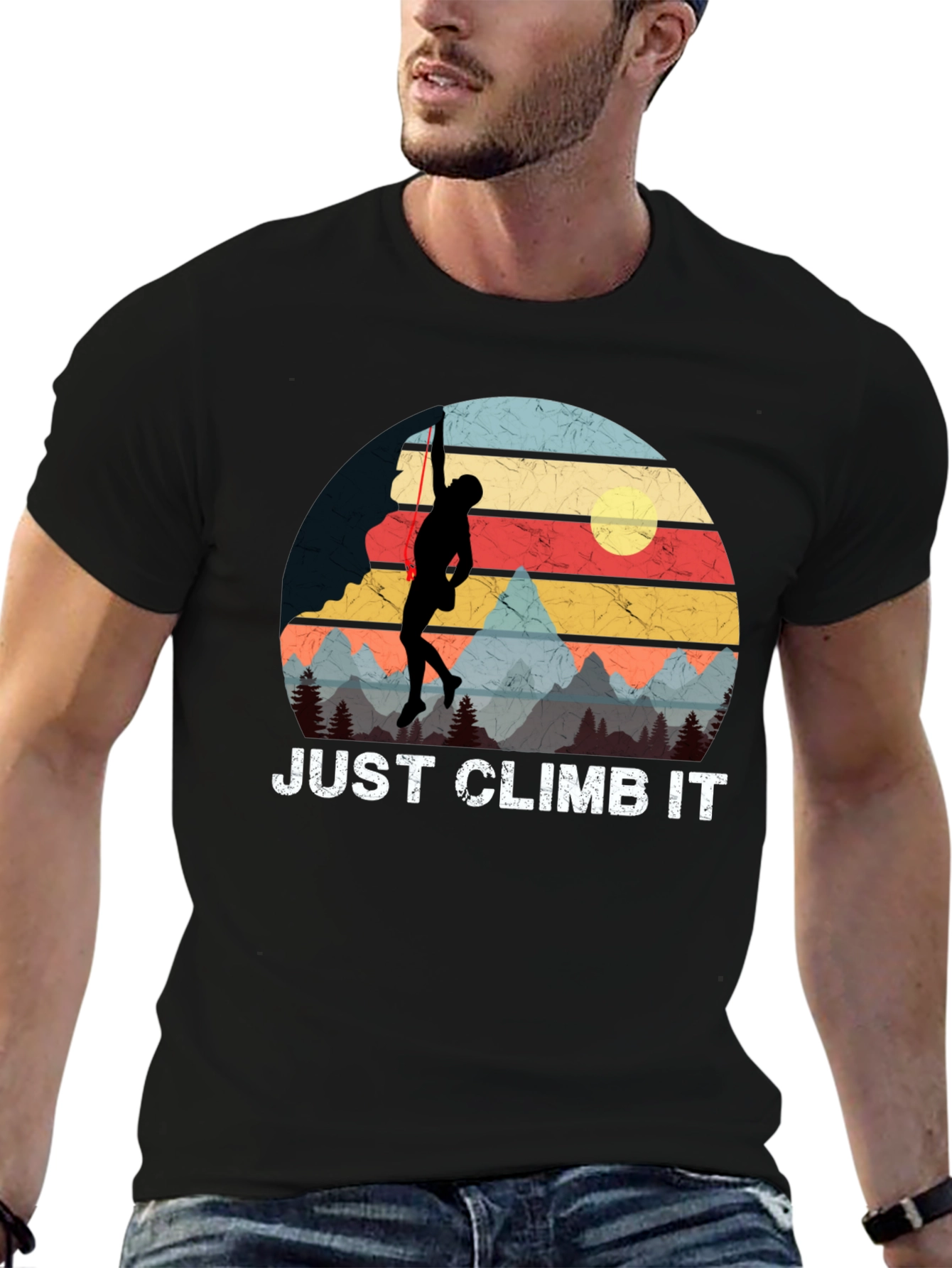 Just Climb It Retro Graphic Tee