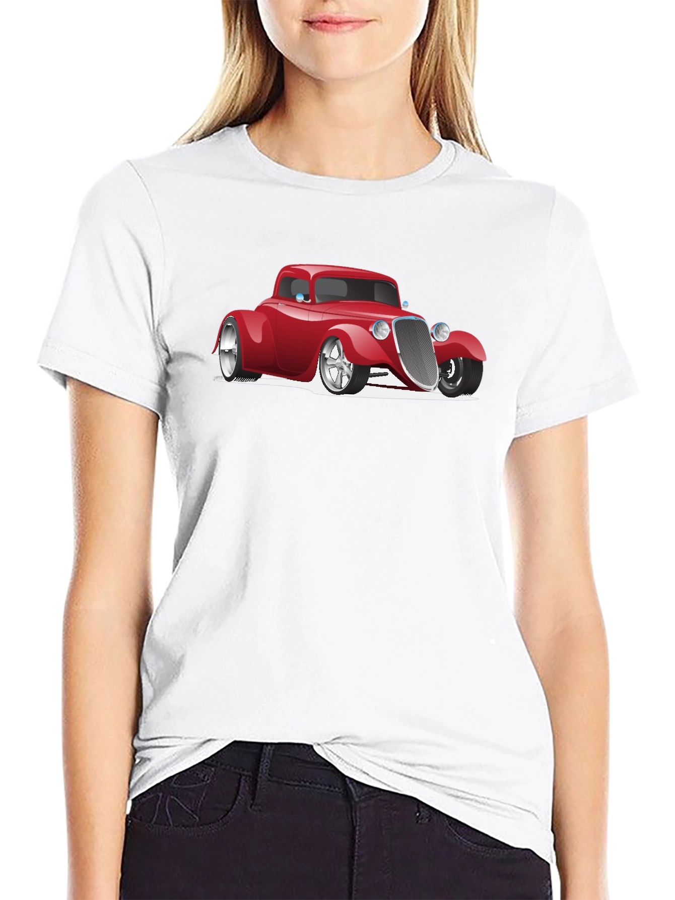 Hot Rod Car Graphic Black T-Shirt