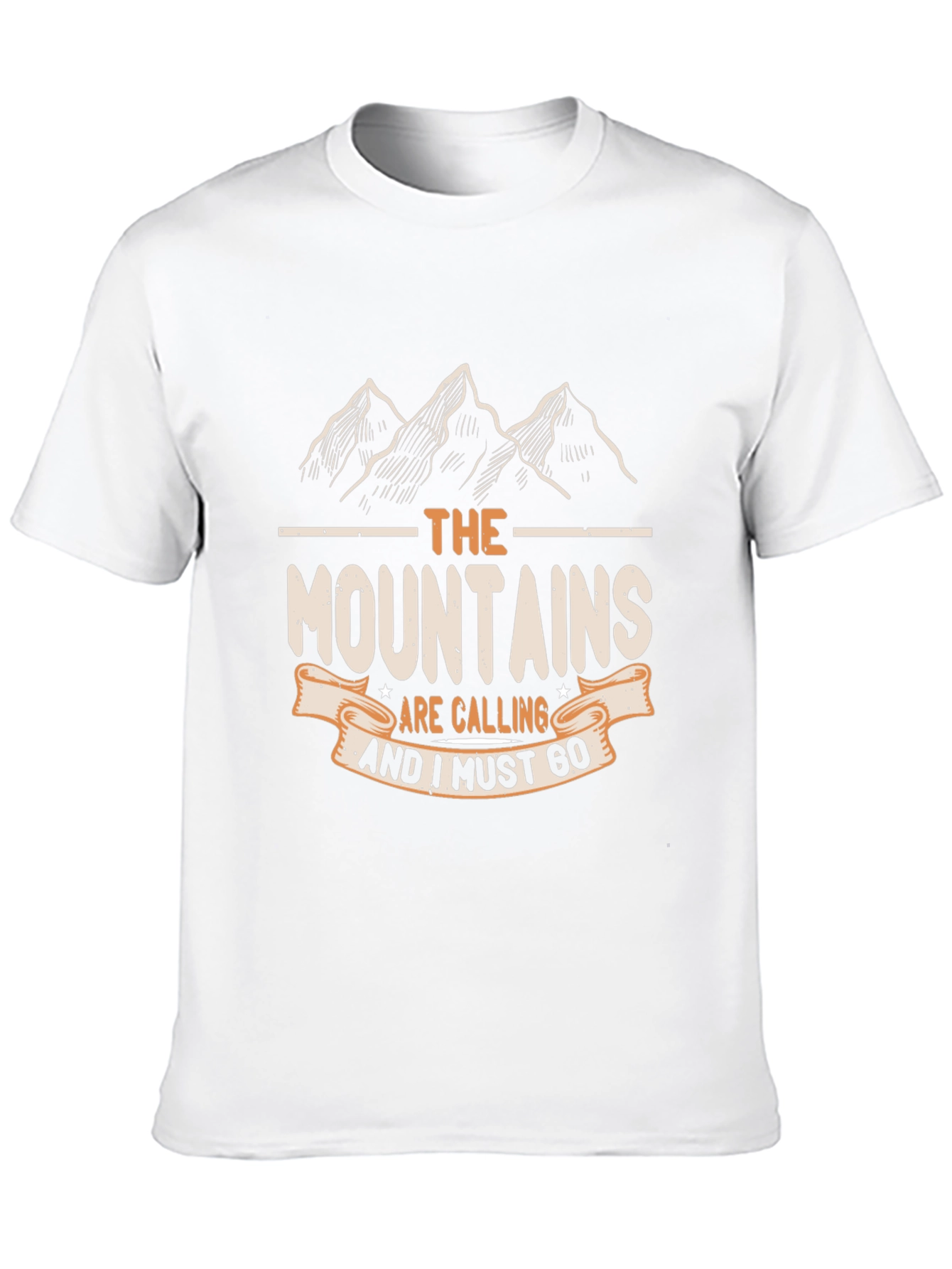 Mountains Are Calling Mens Black T-Shirt