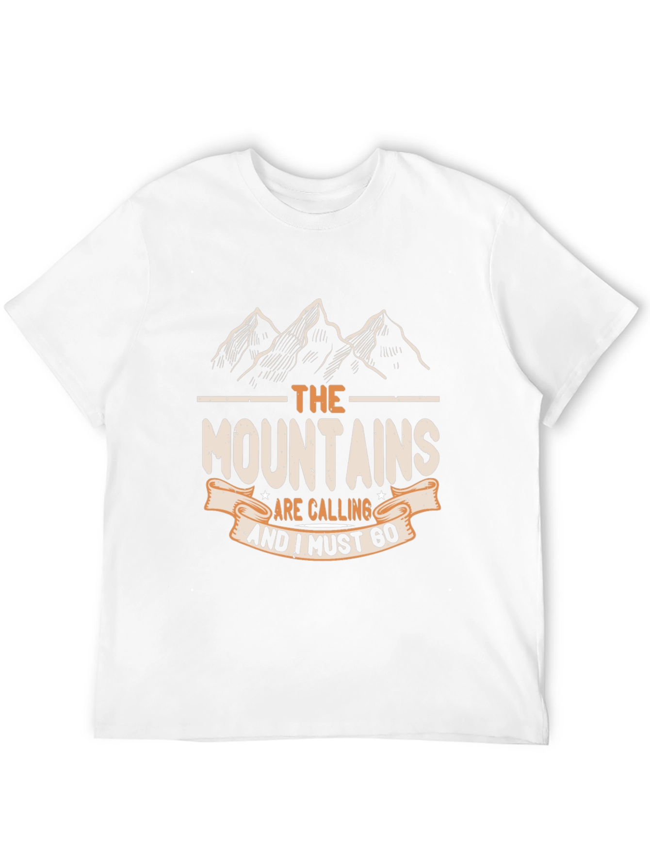 Mountains Are Calling Mens Black T-Shirt