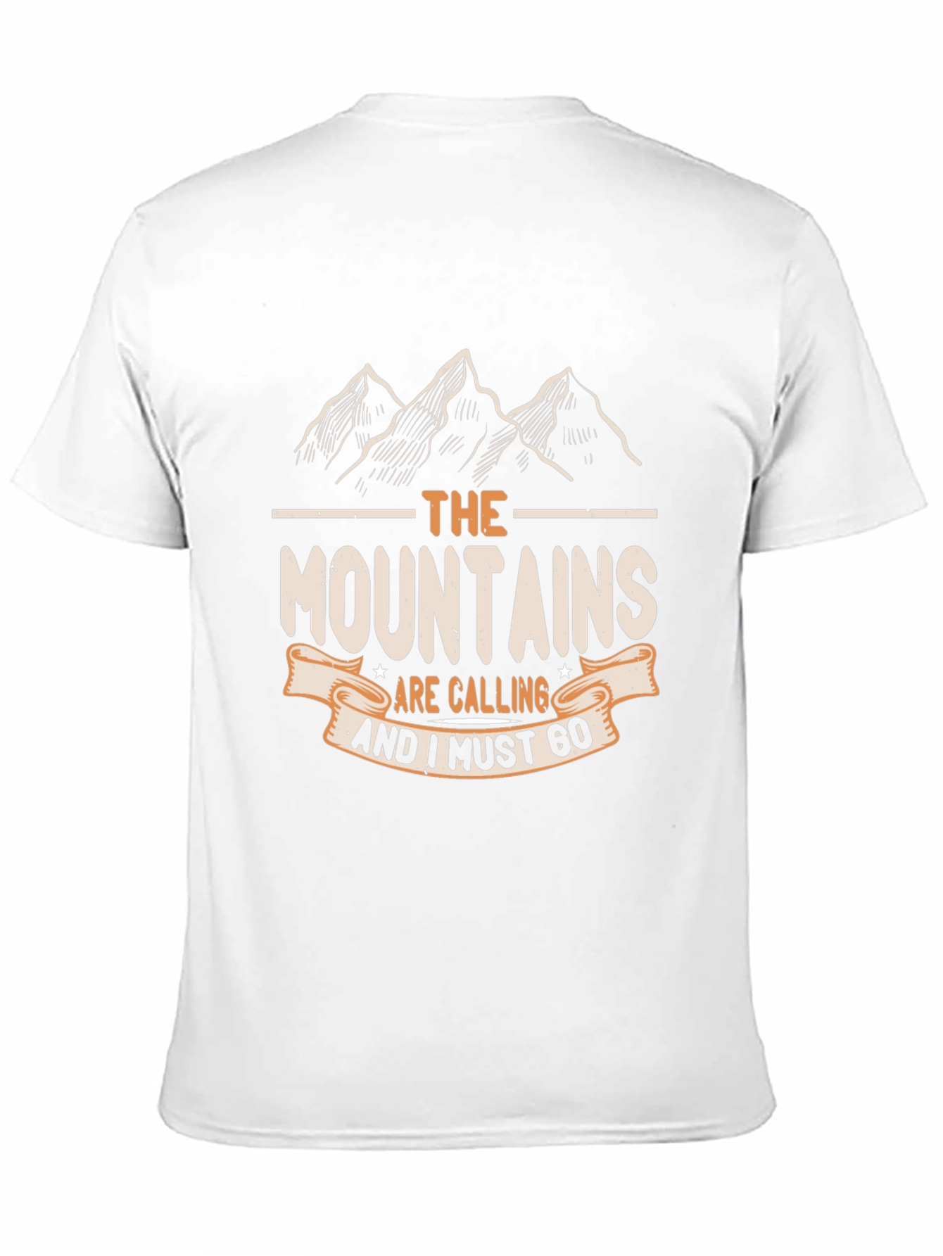 Mountains Are Calling Mens Black T-Shirt